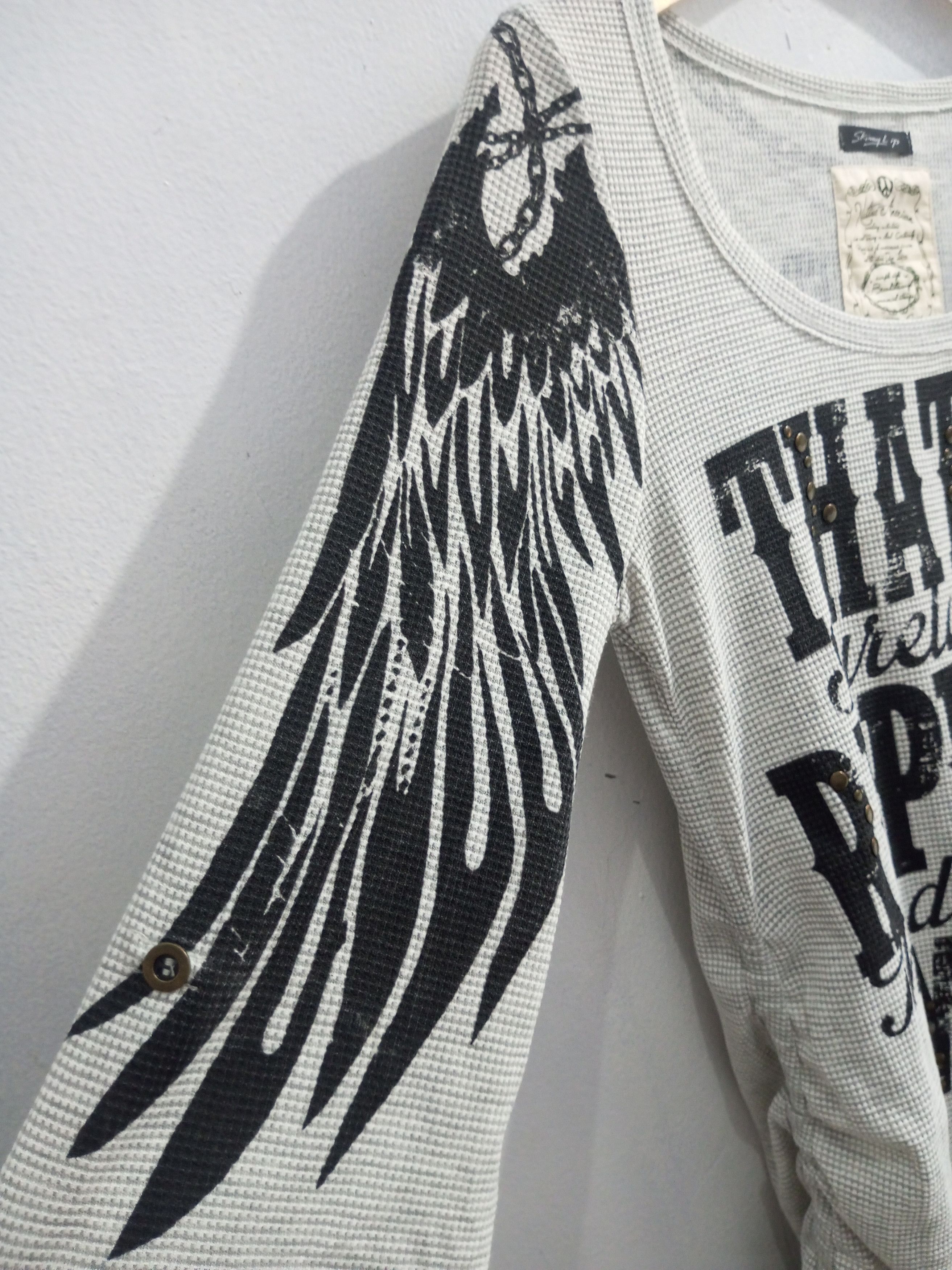 Japanese Brand Vintage native american poem studded long sleeve t shirt Size US S / EU 44-46 / 1 - 2 Thumbnail