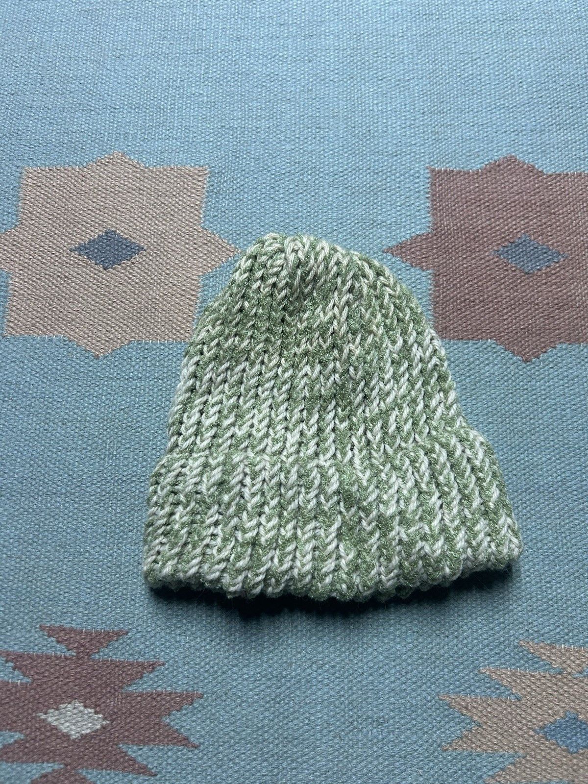 Vintage Hand knit crochet beanie skull cap winter hat light one size Size ONE SIZE - 2 Thumbnail