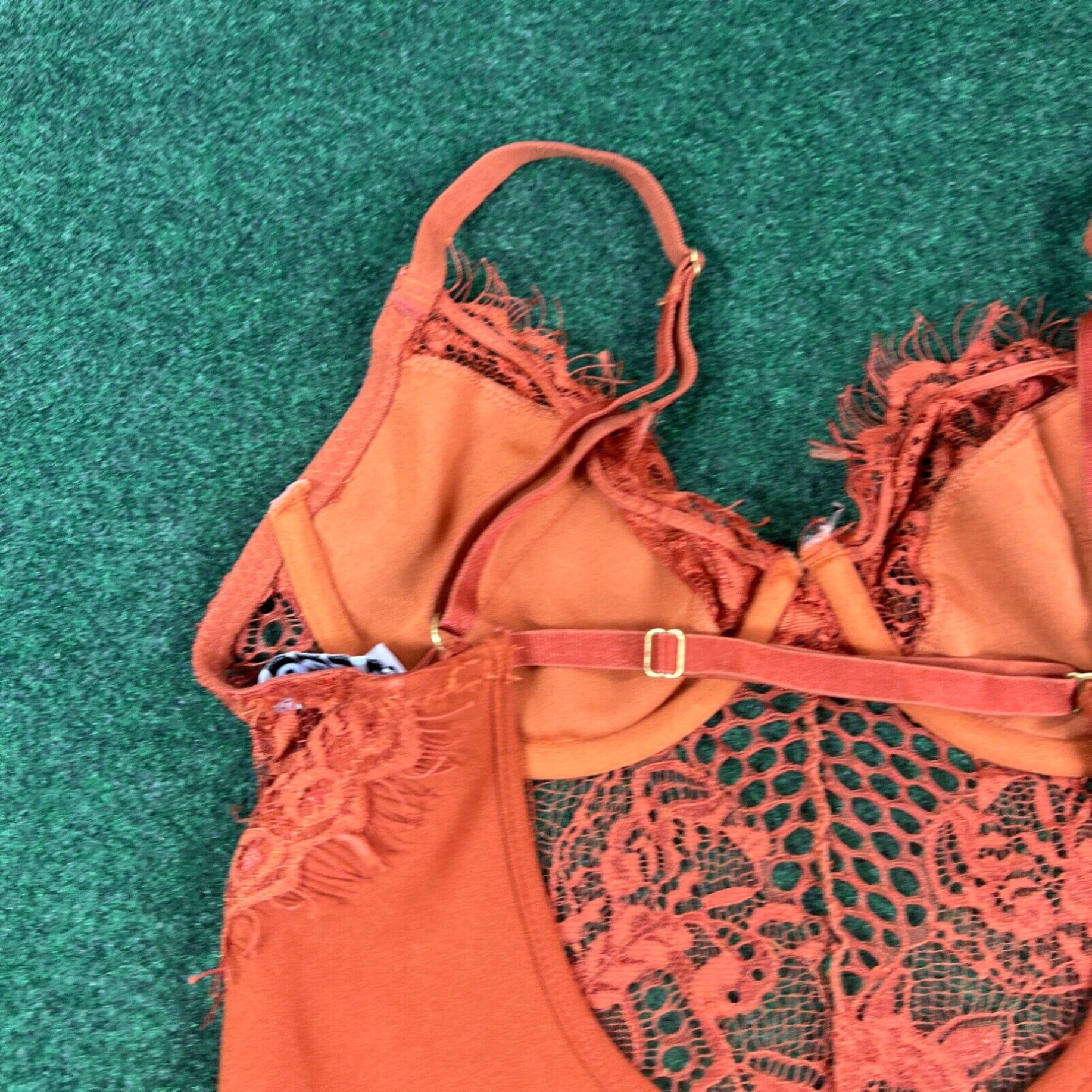 Vintage TICTOC Women Bustier Top Corset Tank Top Orange Size S / US 4 / IT 40 - 7 Thumbnail