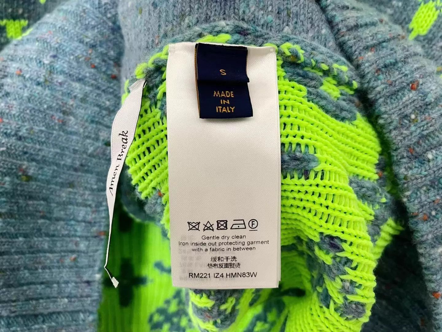 Louis Vuitton LV Fluorescent Green Monogram Full Logo Cardigan S Size US S / EU 44-46 / 1 - 2 Thumbnail