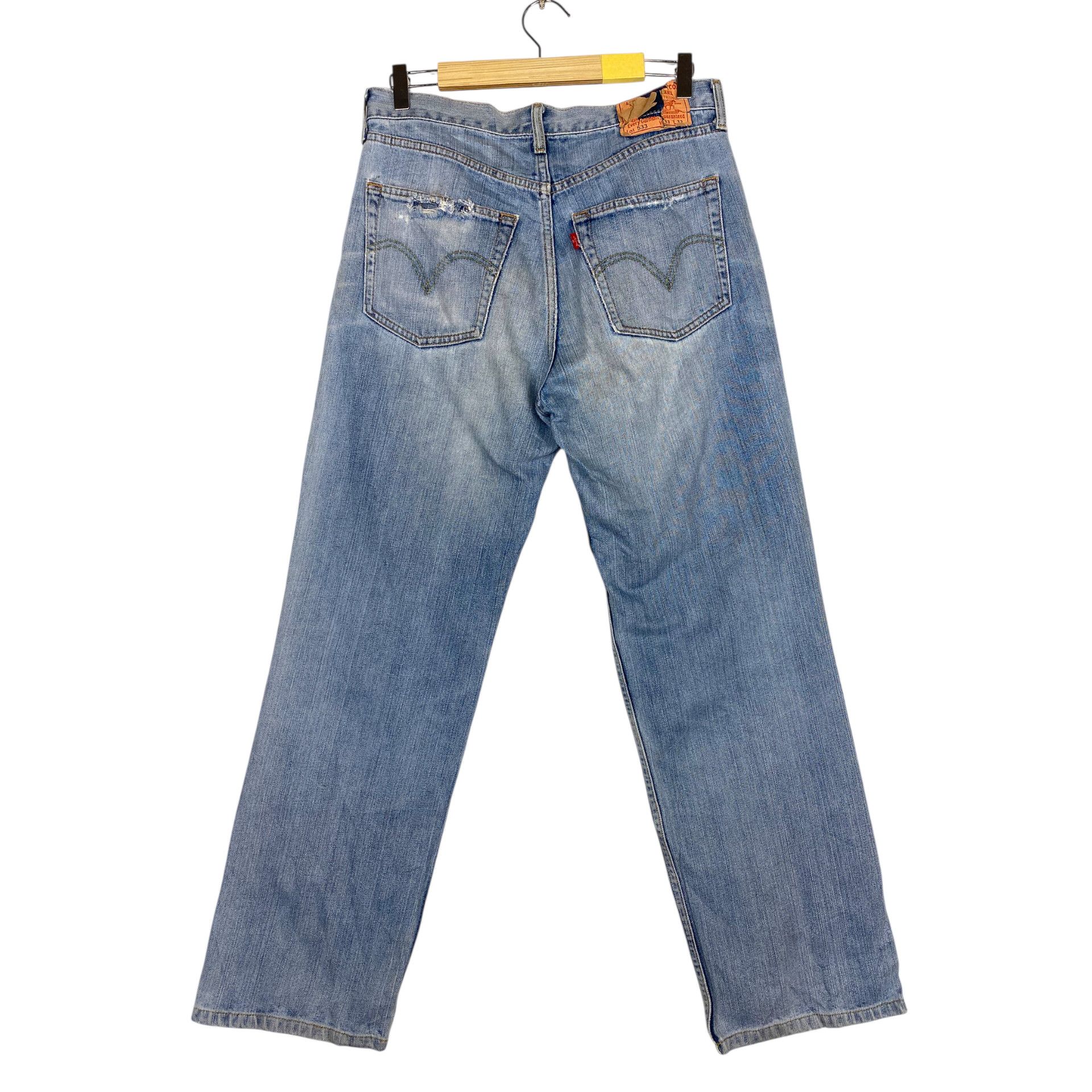 Levi's 💥VTG LEVIS 533 DESTROYED DENIM JEANS Size US 33 - 8 Thumbnail
