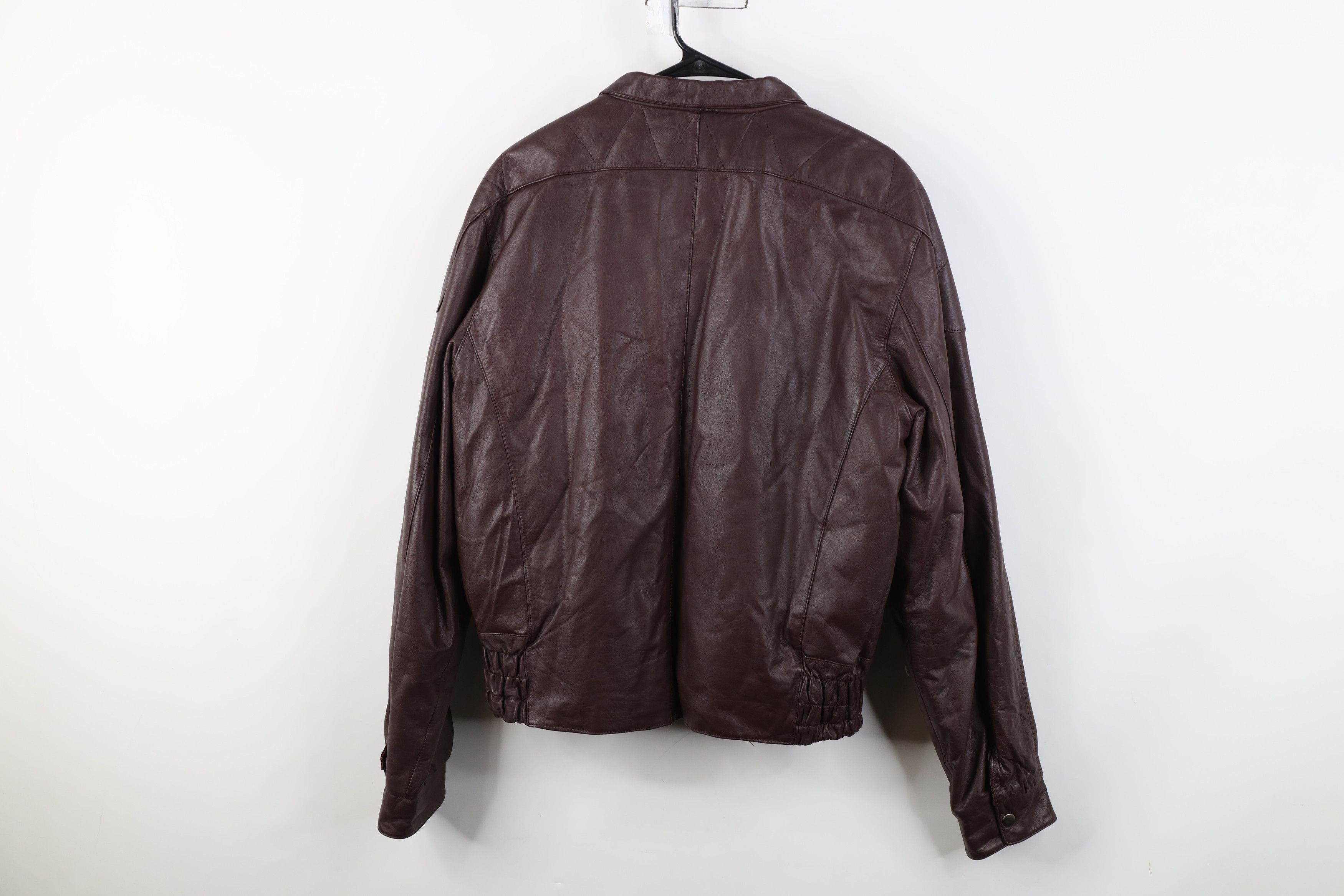Vintage Vintage 70s Streetwear Cafe Racer Bomber Jacket Oxblood Red Size US XXL / EU 58 / 5 - 13 Thumbnail