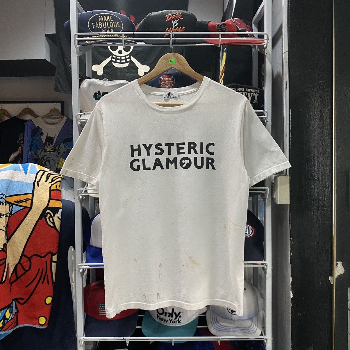 image of Hysteric Glamour Spellout Distress T-Shirts in White, Men's (Size Medium)