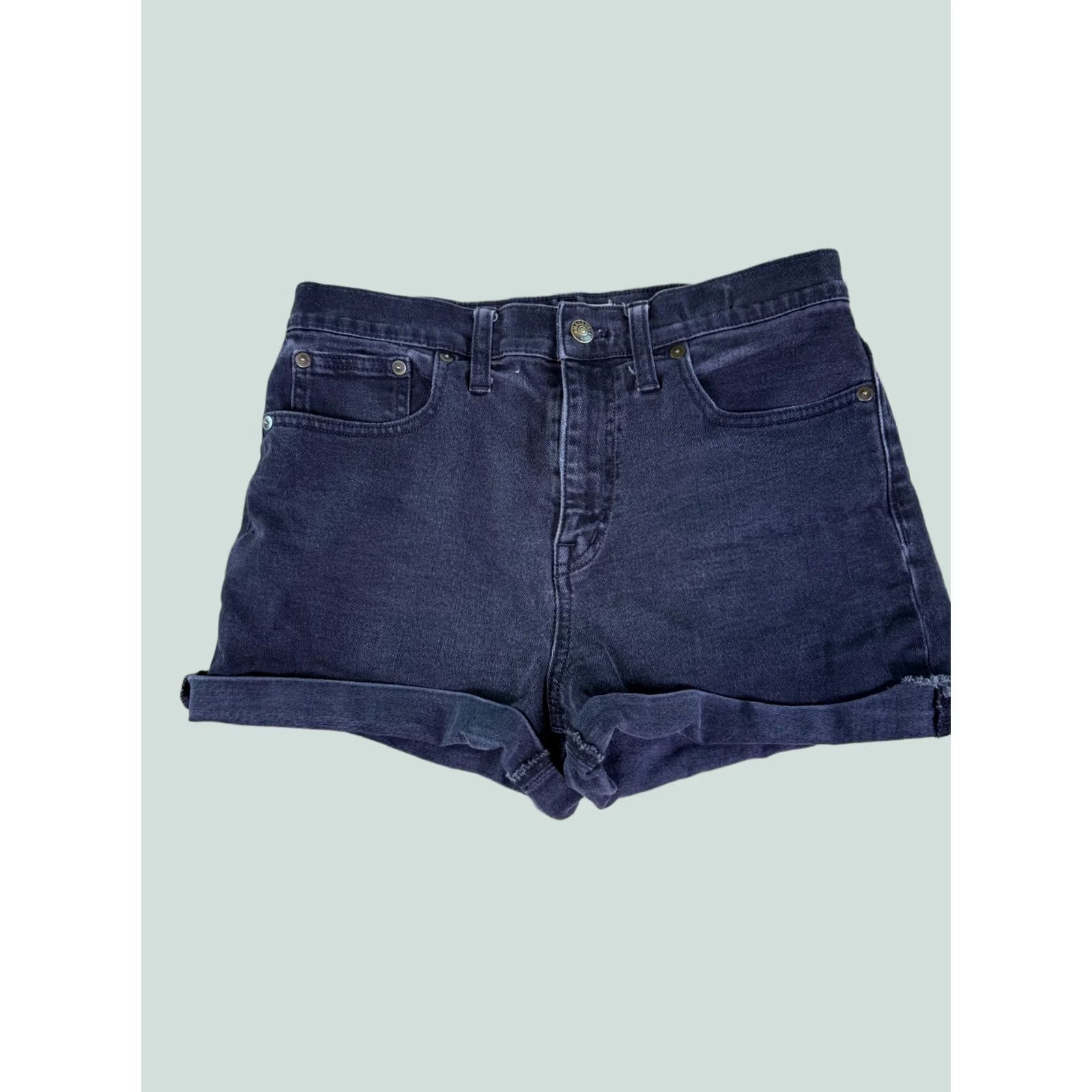 Madewell Madewell Shorts Womens Black Denim High Rise Pocket Casual Summer 28 Size 28" / US 6 / IT 42 - 1 Thumbnail