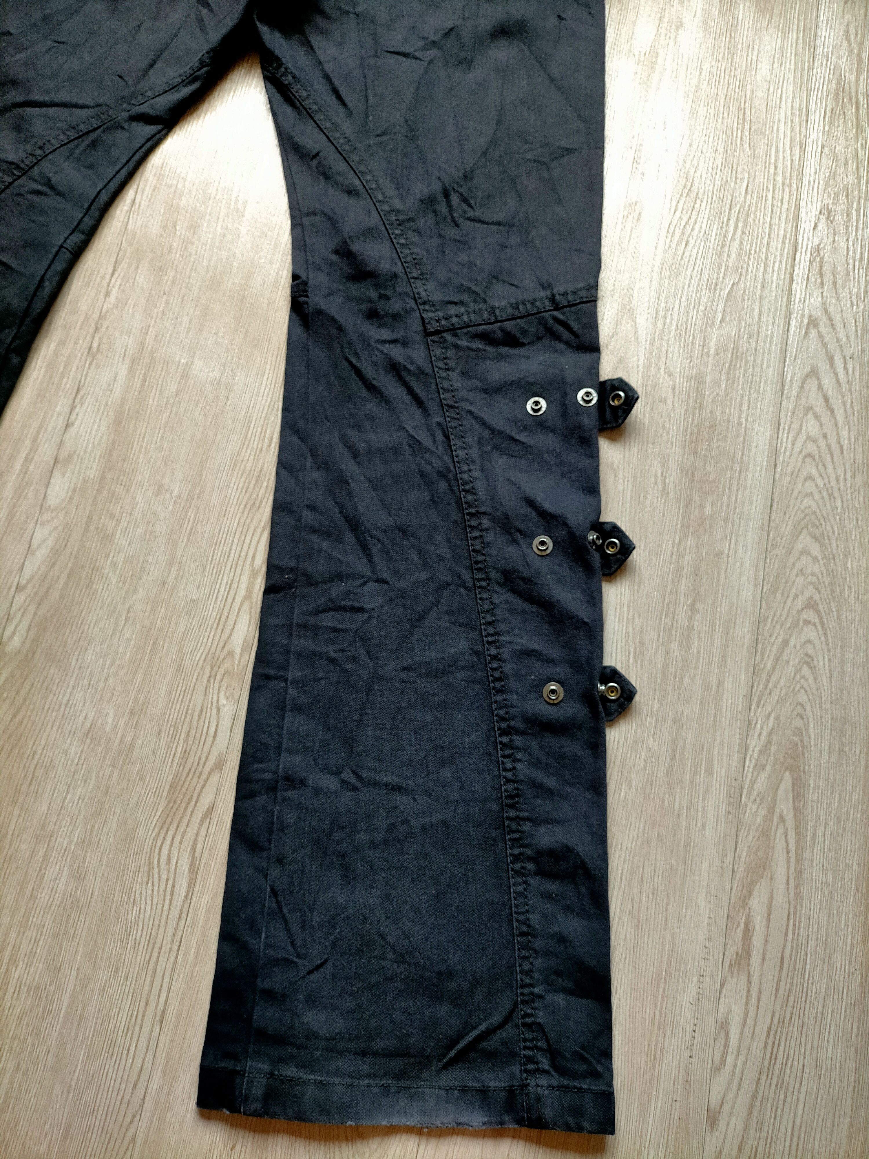 Tete Homme Tete Homme Flare Jeans Bondage Punk Style Black Denim Size US 30 / EU 46 - 16 Thumbnail