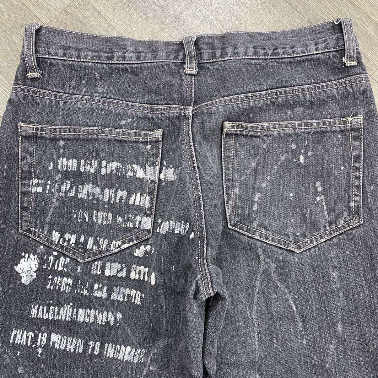 Japanese Brand 2000s Batsu Studio Distressed Punk Cross Lgb Flared Jeans Size US 30 / EU 46 - 16 Thumbnail