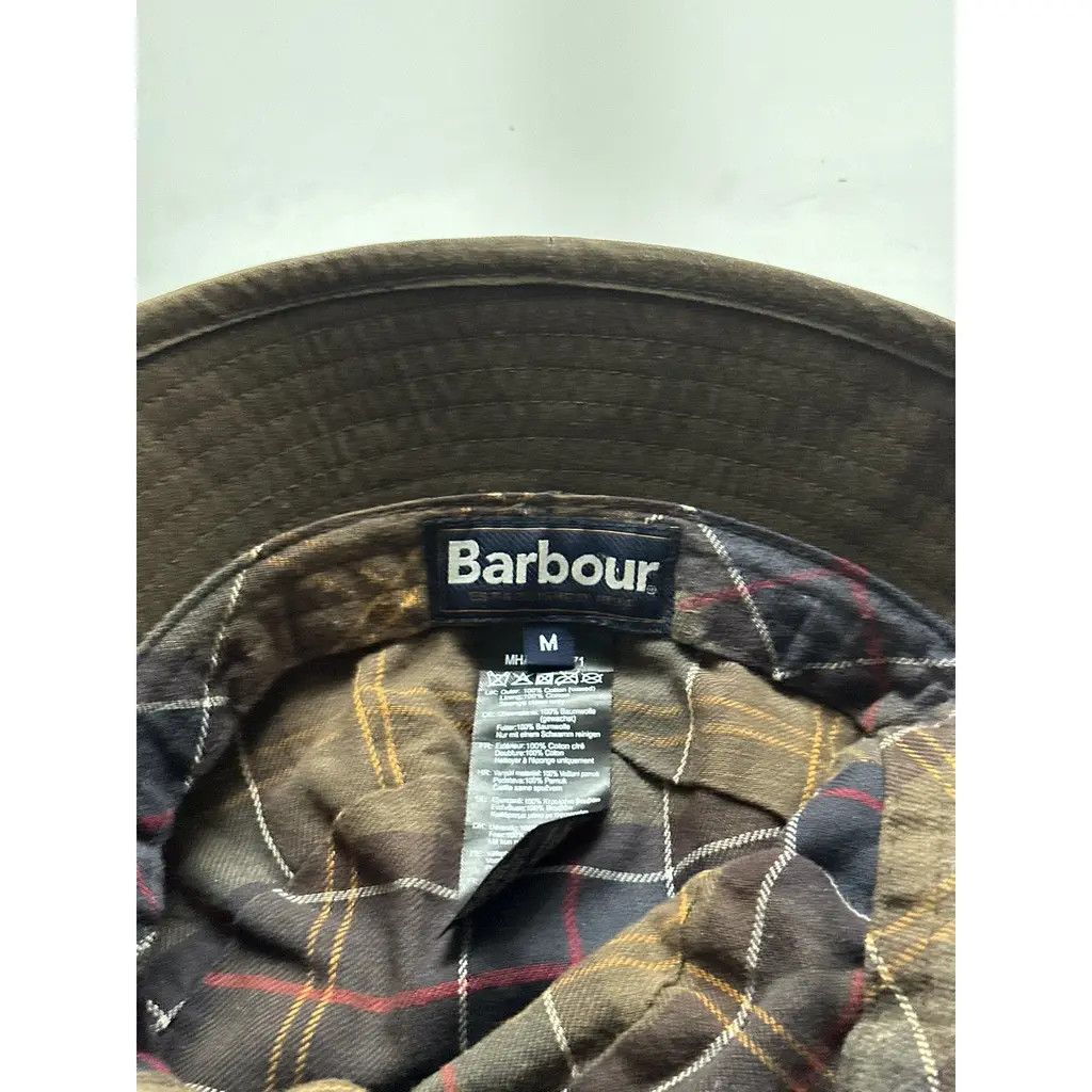 Barbour Barbour Waxed Bucket Hat Khaki Size ONE SIZE - 3 Thumbnail
