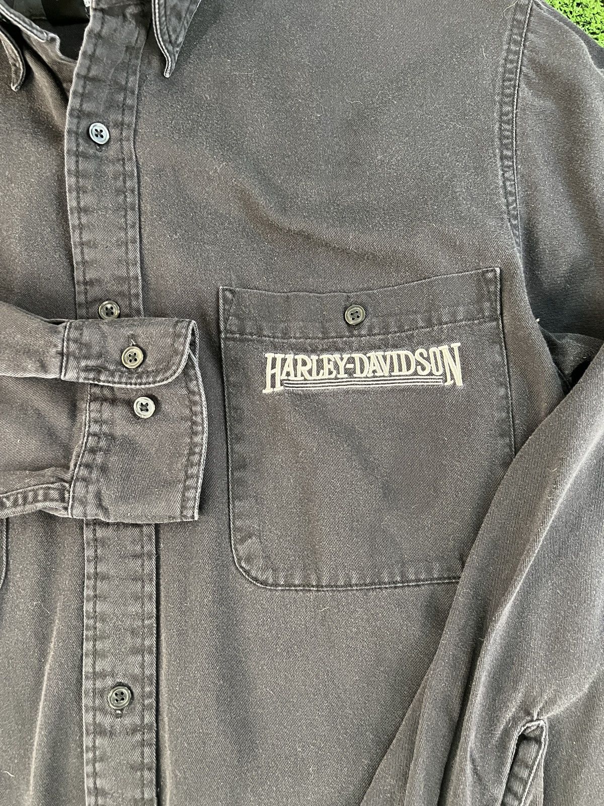Harley Davidson Harley-Davidson Mens Black Cotton Long Sleeve MD Size US M / EU 48-50 / 2 - 3 Thumbnail