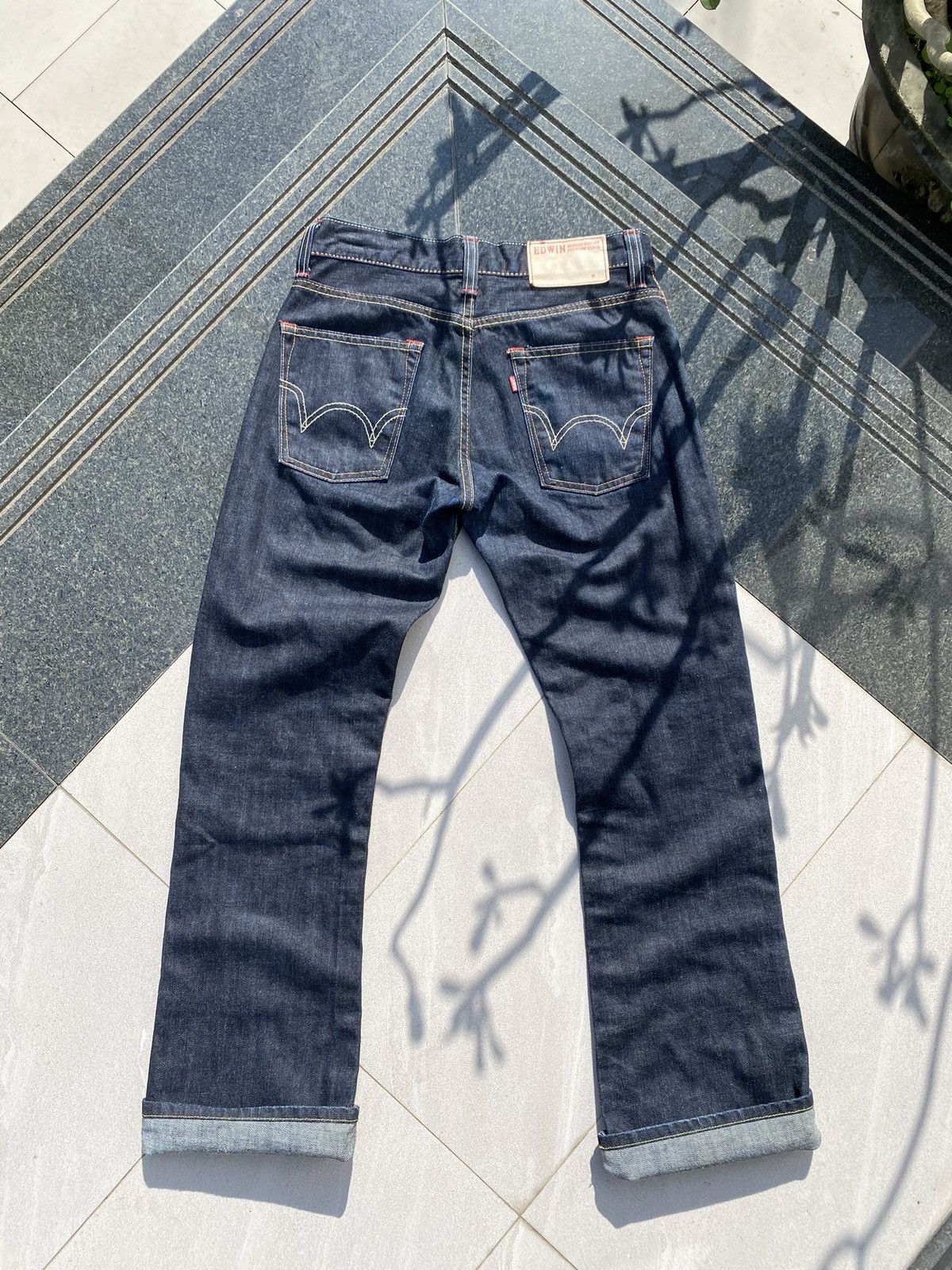 Edwin × Vintage 90’s EDWIN RARE POCKET LOGO RETRO JAPANESE Y2K BRAND DENIM Size US 32 / EU 48 - 2 Thumbnail