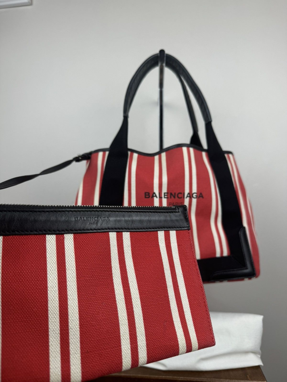 Balenciaga Balenciaga Navy Cabas Handbag original casual item Size ONE SIZE - 4 Thumbnail