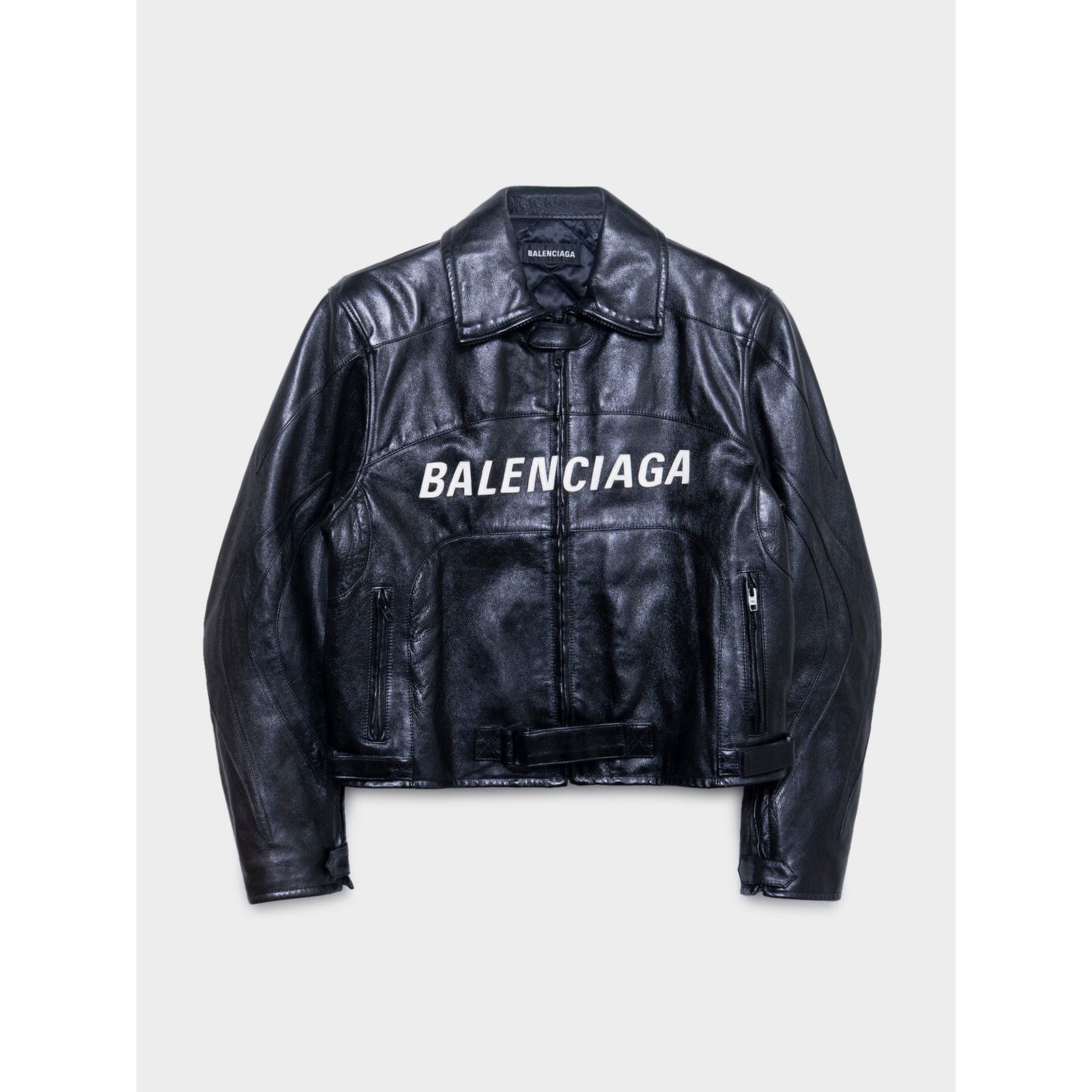 Balenciaga Balenciaga FW19 Grainy Buffalo Leather Biker Jacket