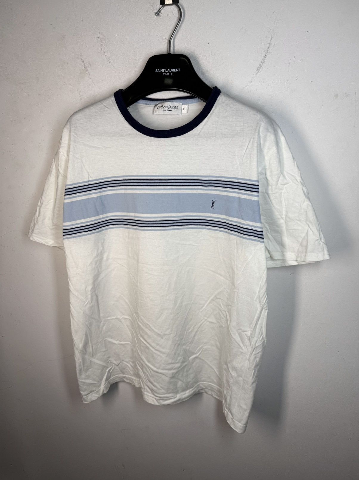 Yves Saint Laurent White YSL T-shirt Yves Saint Laurent Shirt Vintage Size US M / EU 48-50 / 2 - 10 Thumbnail