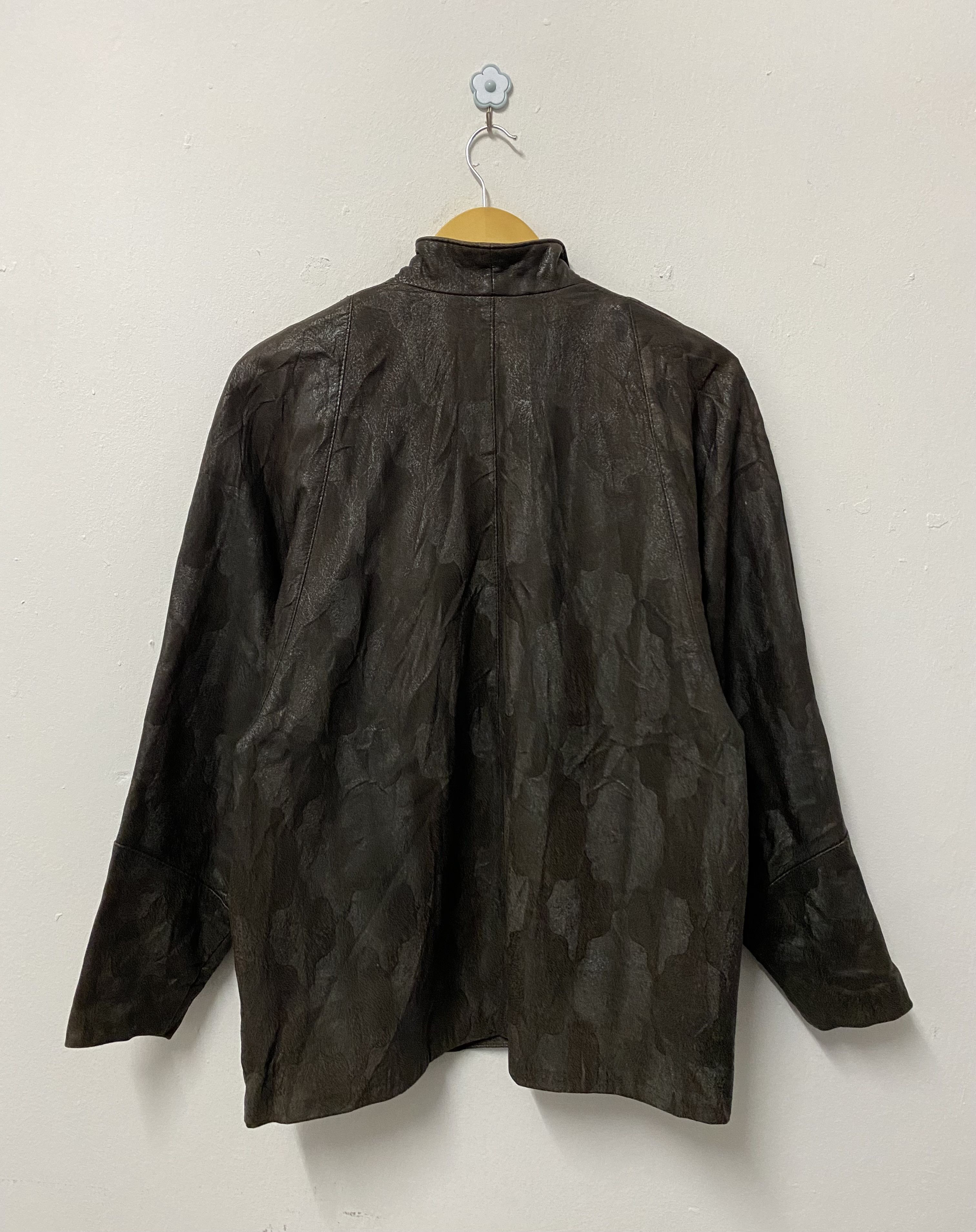 Dita Dita Martin Design Cuir Real Leather Buttonless Jacket Size US M / EU 48-50 / 2 - 2 Thumbnail