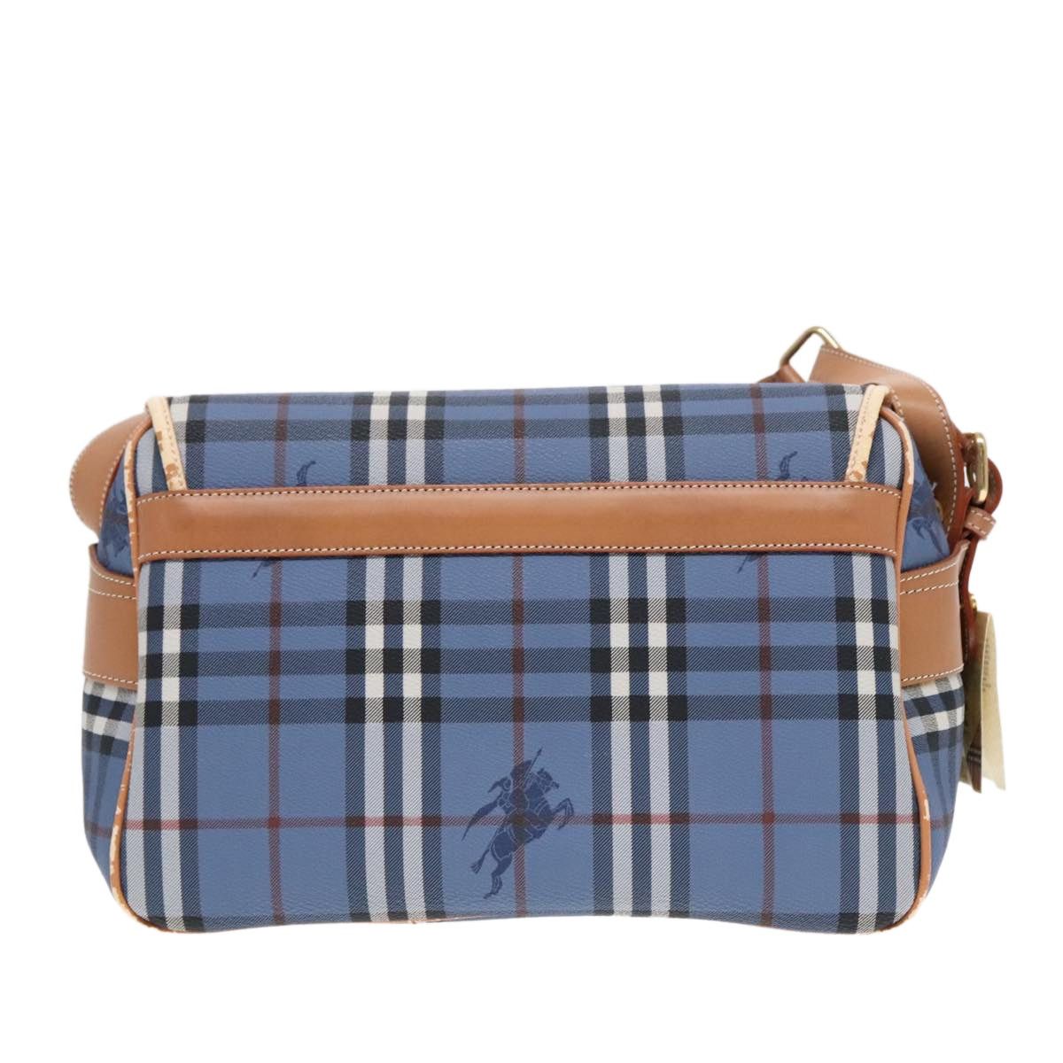 Burberry Burberry Nova Check Shoulder Bag Pvc Leather Blue Gold Size ONE SIZE - 3 Thumbnail