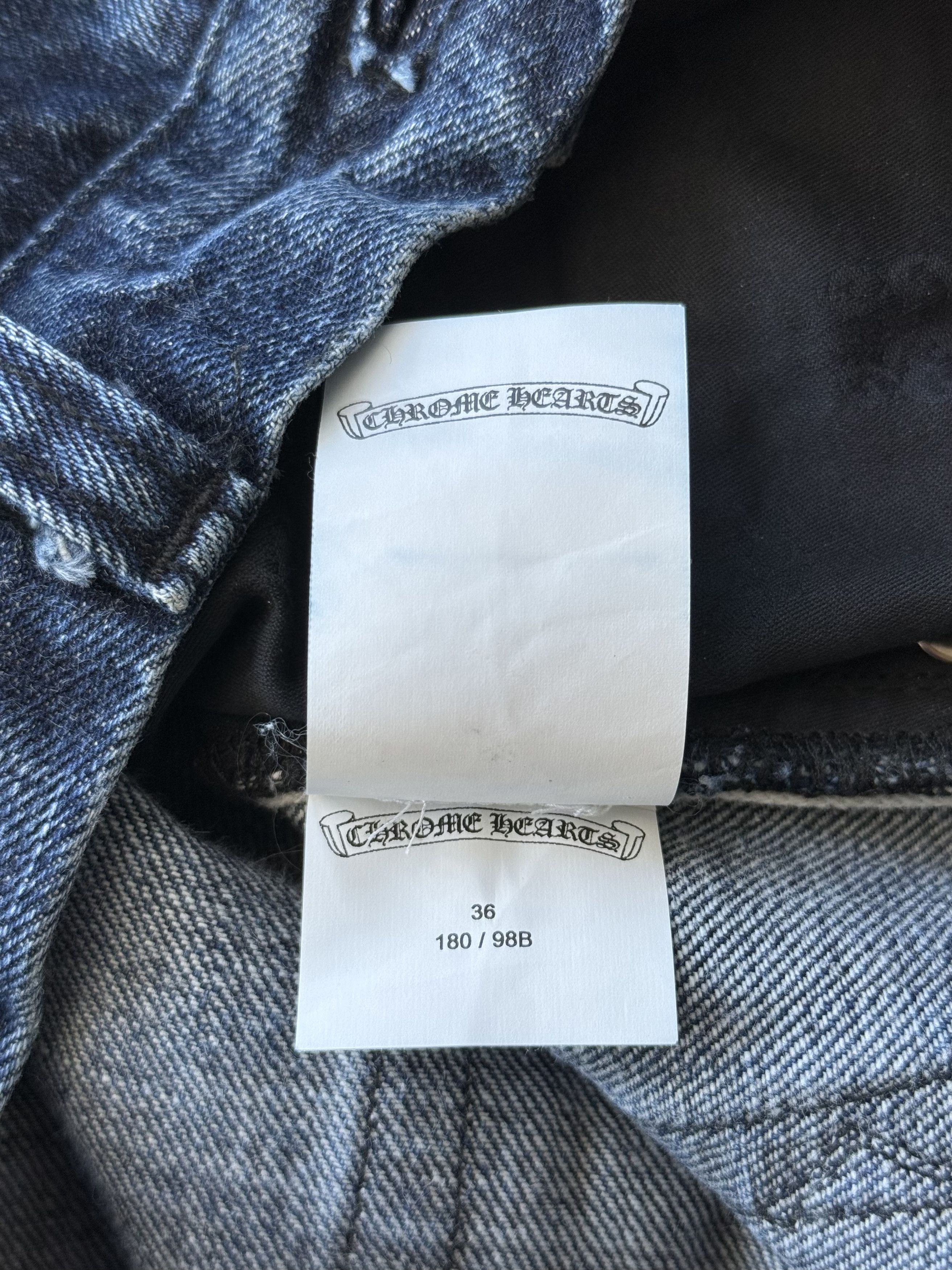 Chrome Hearts Chrome Hearts Blue Denim Cross Patch Jeans Size US 36 / EU 52 - 6 Thumbnail