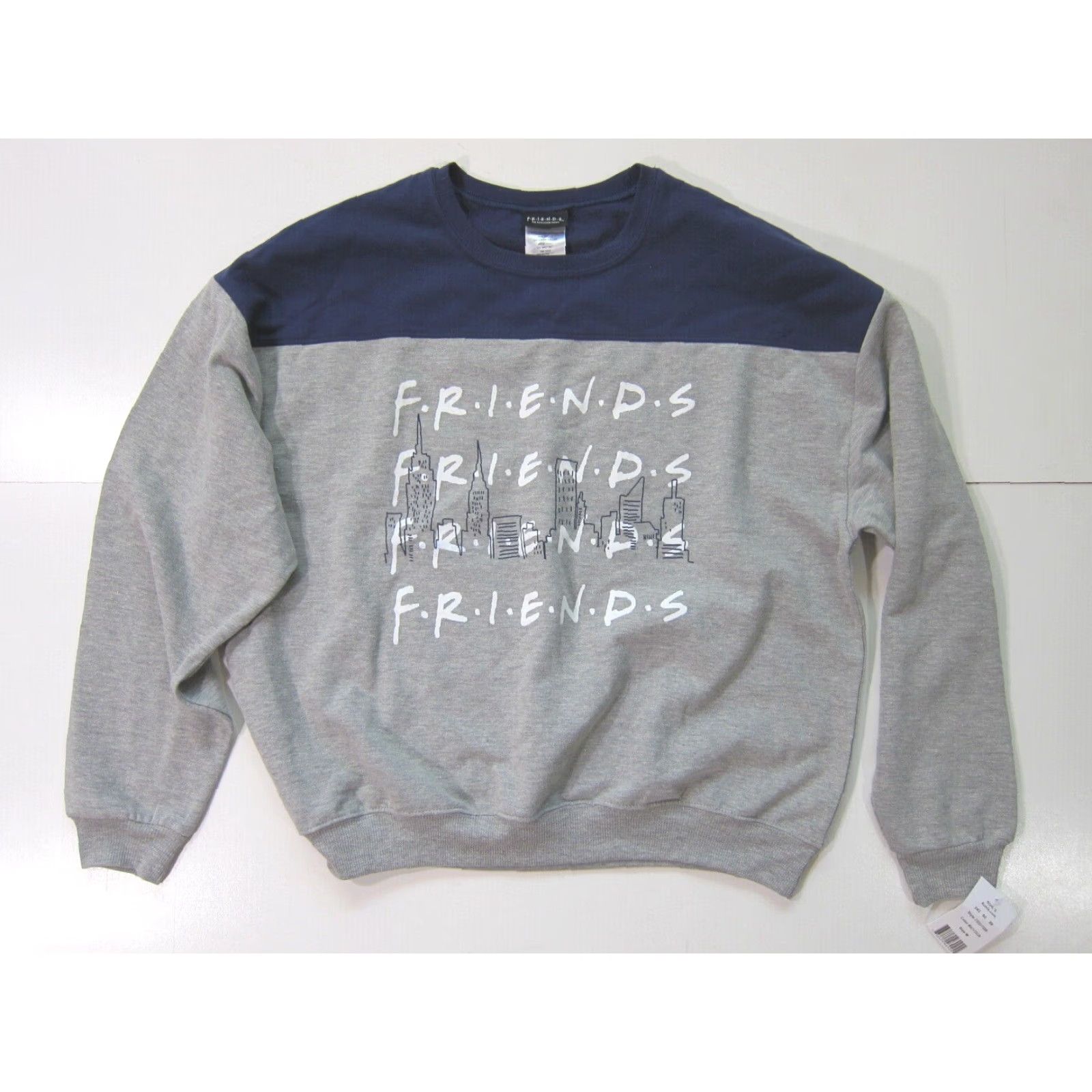 Vintage NWT Vintage F.R.I.E.N.D.S NYC Grey Blue Crew Neck Lightweight Sweatshirt Women M Size M / US 6-8 / IT 42-44 - 8 Thumbnail