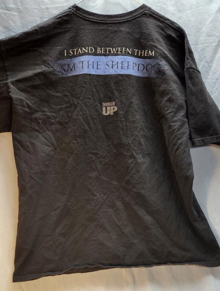 Designer Ranger Up Thin Blue Line Graphic Tshirt Black Mens Size XL Size US XL / EU 56 / 4 - 5 Thumbnail