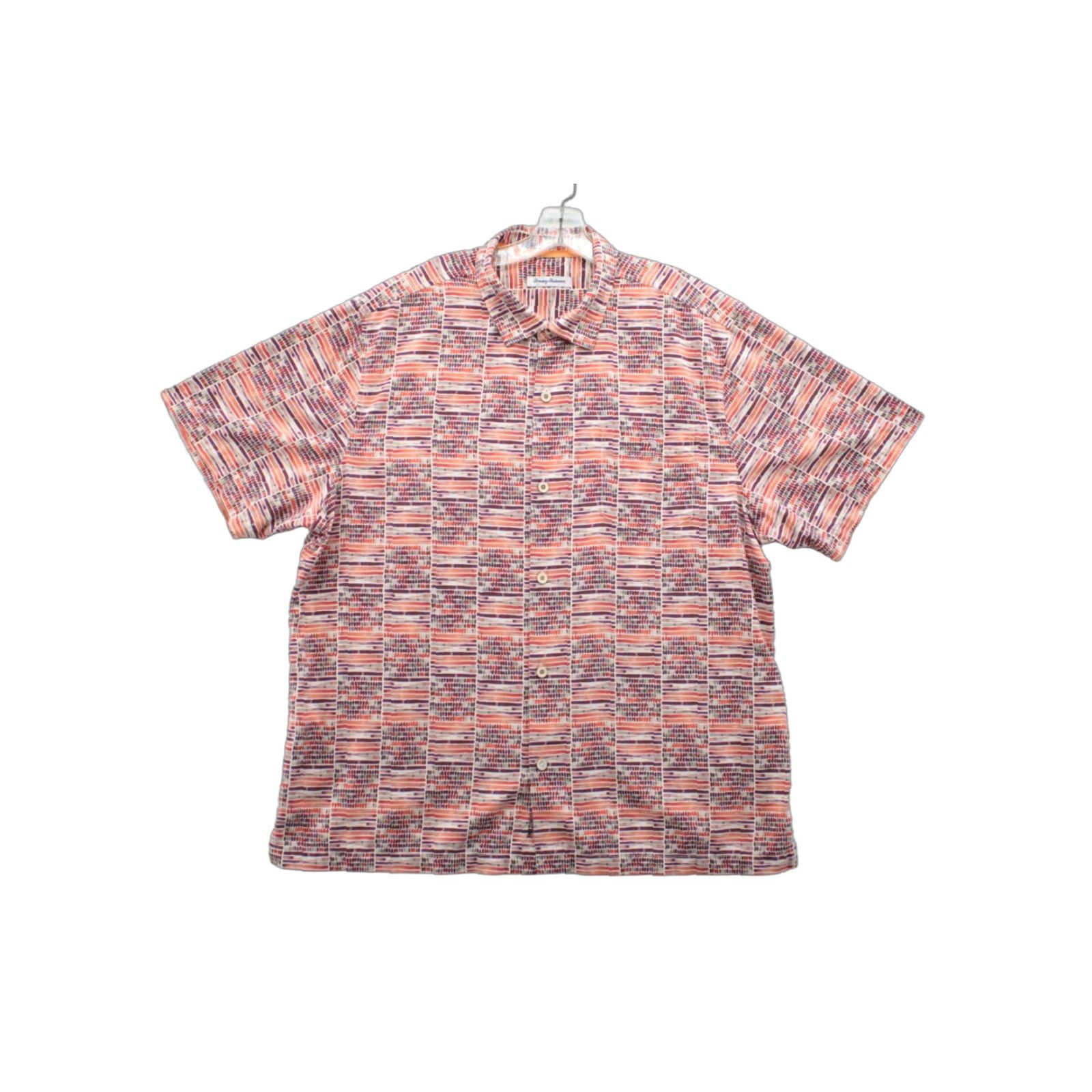 Tommy Bahama VINTAGE Tommy Bahama Island Zone Shirt Men's 2XL Orange Silk Coolmax Tiles Vacation Size US XXL / EU 58 / 5 - 1 Thumbnail