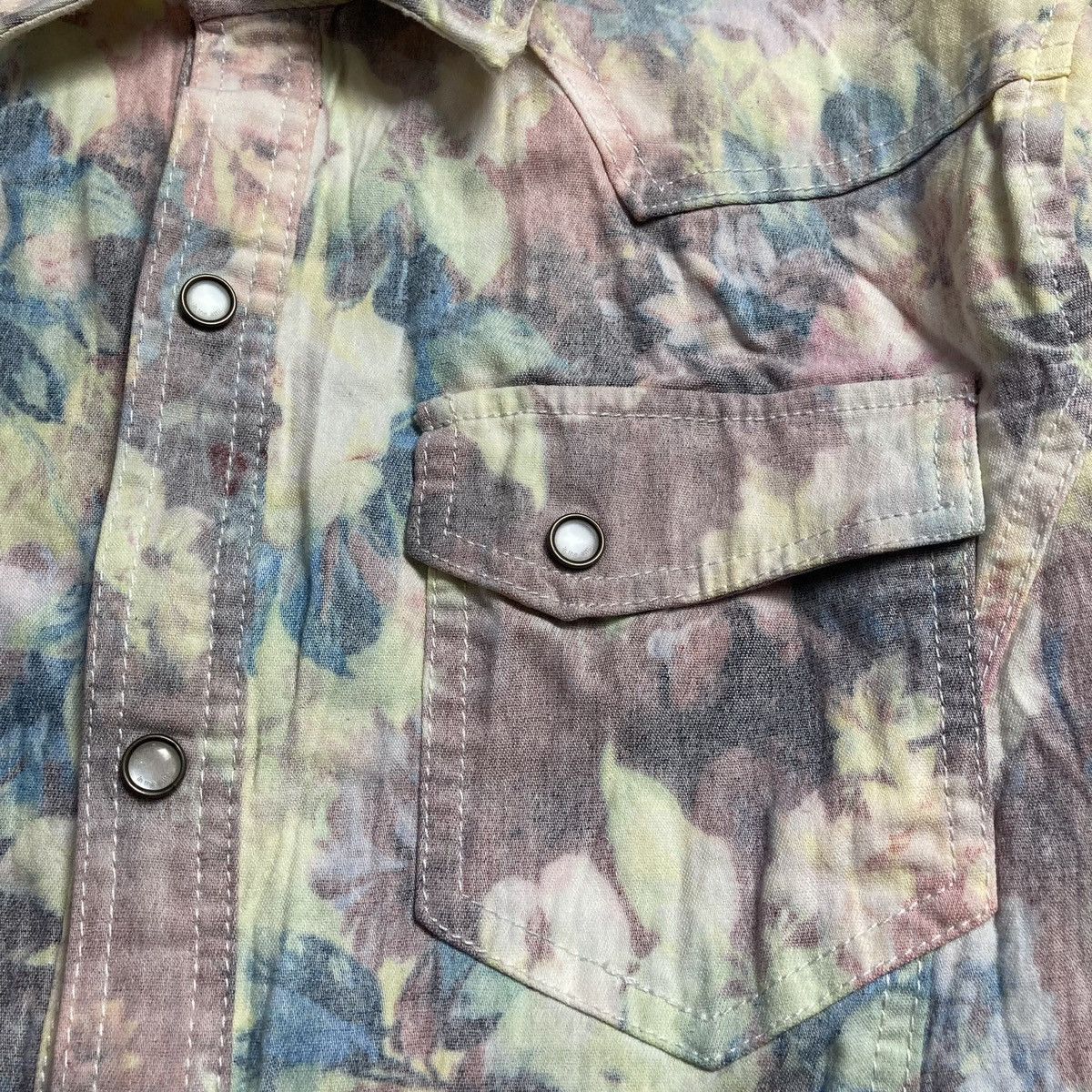 GOSTAR DE FUGA × In The Attic × Japanese Brand IN THE ATTIC - Floral Stone Buttons Up Shirt Flowers Size US M / EU 48-50 / 2 - 6 Thumbnail