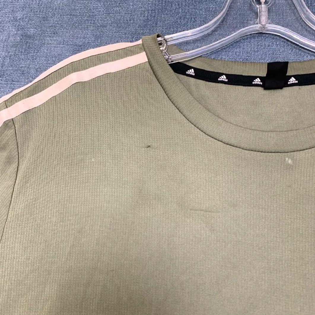 Adidas Adidas Acronym T-Shirt Mens Large Olive Green 3 Stripes Logo Casual Outdoor Tee Size US L / EU 52-54 / 3 - 7 Thumbnail