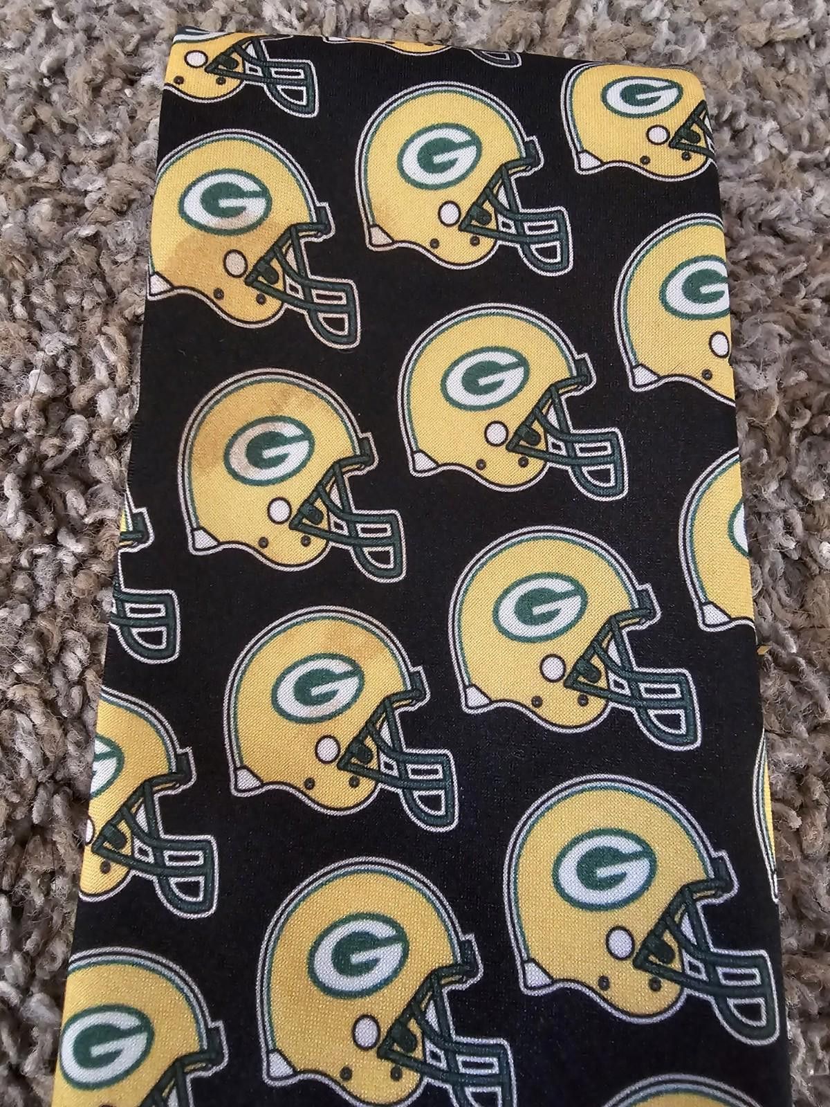Ralph Marlin Vintage Green Bay Packers NFL Tie 1997 Ralph Marlin Stained Size ONE SIZE - 4 Thumbnail