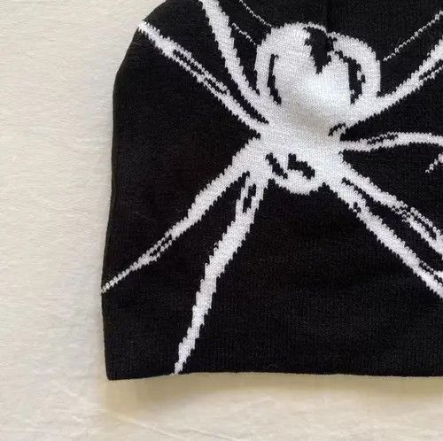Designer × Japanese Brand Y2K 2000s grunge gothic punk spider black beanie Size ONE SIZE - 3 Thumbnail