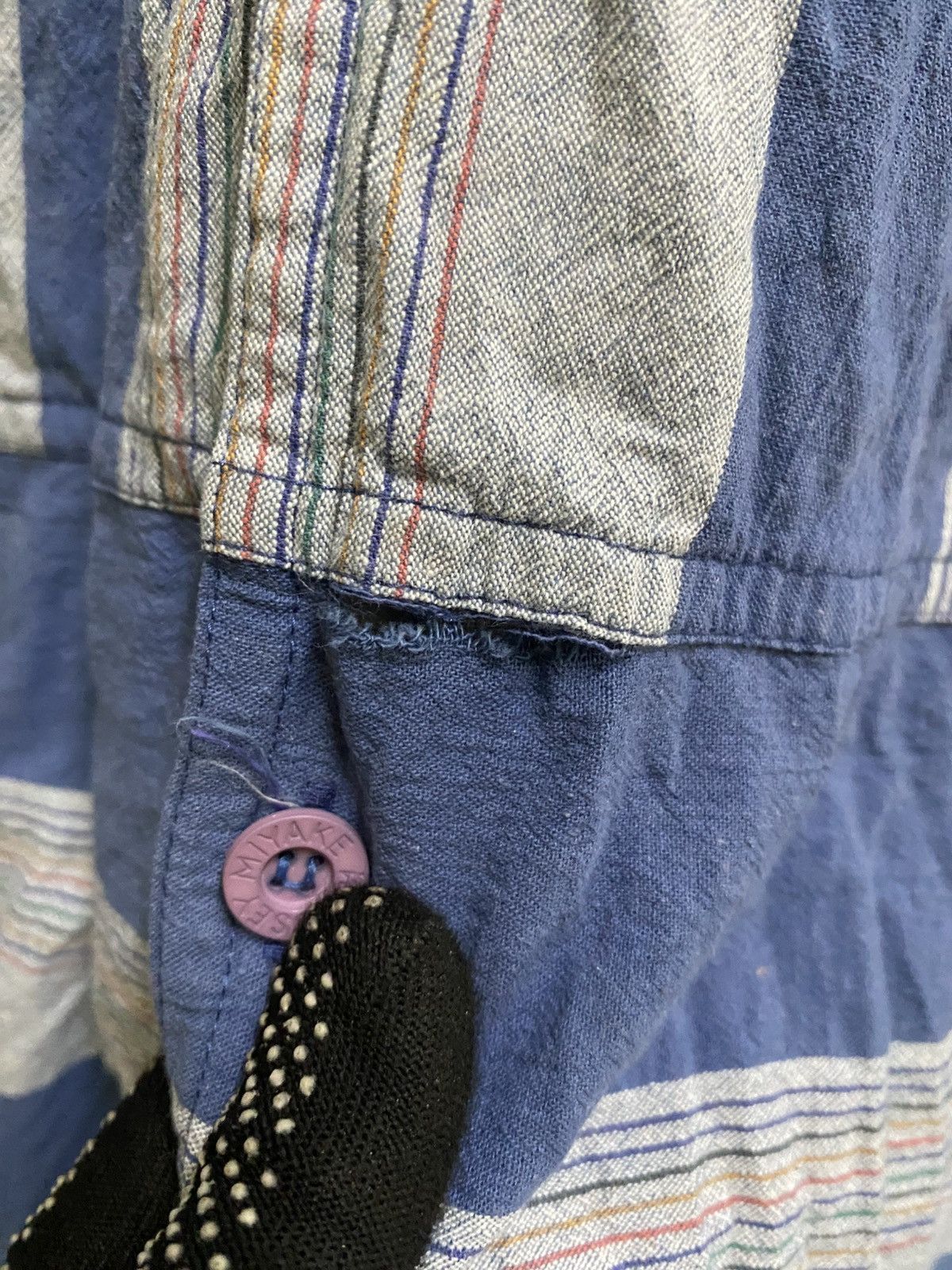 Issey Miyake Vintage Issey Miyake Striped Cotton Apron Dress Japan Size L / US 10 / IT 46 - 8 Thumbnail
