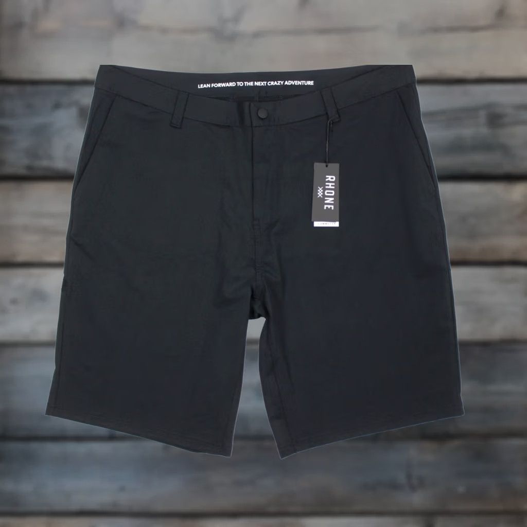 Rhone Rhone Men's Shorts 40 x 11" Inseam Stretch Black 100129 001 Commuter Chino Flat Front Zip Regular Size 40 Size US 40 / EU 56 - 1 Thumbnail