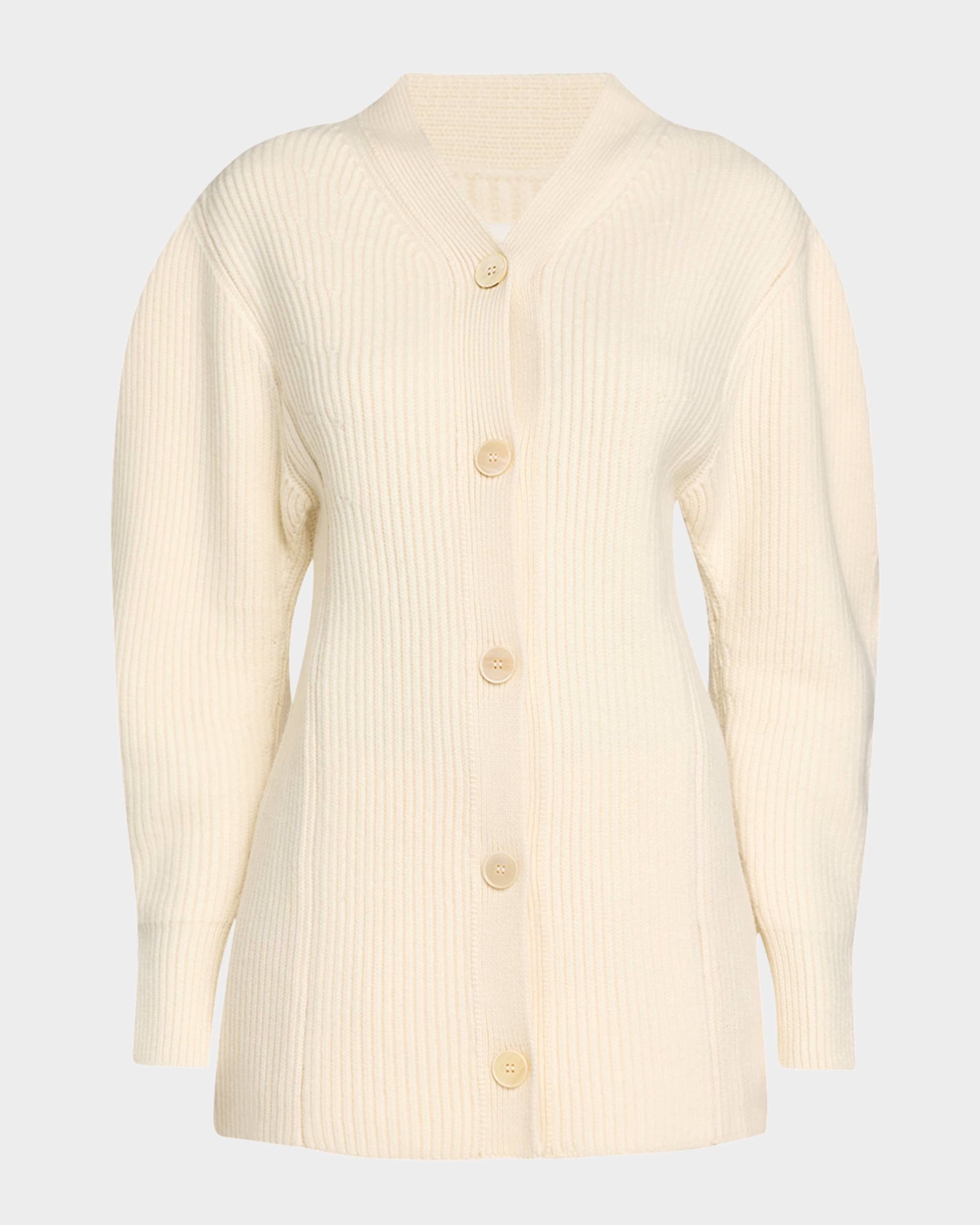 Jil Sander o1y1025 Cardigan in Off-White Size S / US 4 / IT 40 - 1 Thumbnail