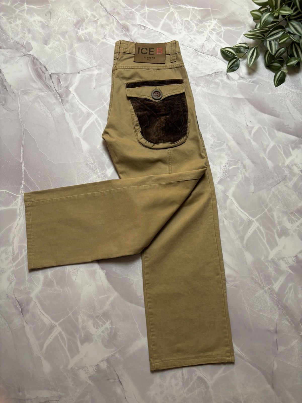 Iceberg Iceberg ICE B Corduroy Pockets Pants Vintage Brown Mens 33 Size US 33 - 3 Thumbnail