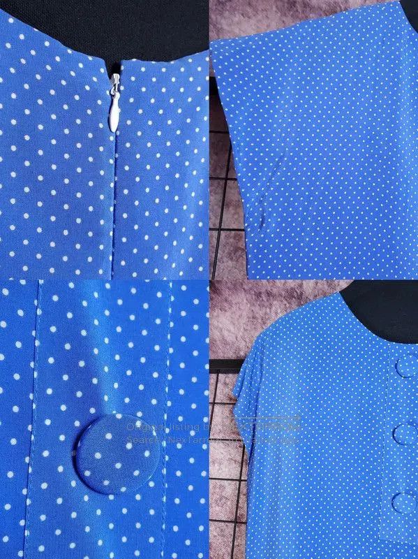 Dior Dior Blue Polka Dot Midi Dress . Size M / US 6-8 / IT 42-44 - 8 Thumbnail
