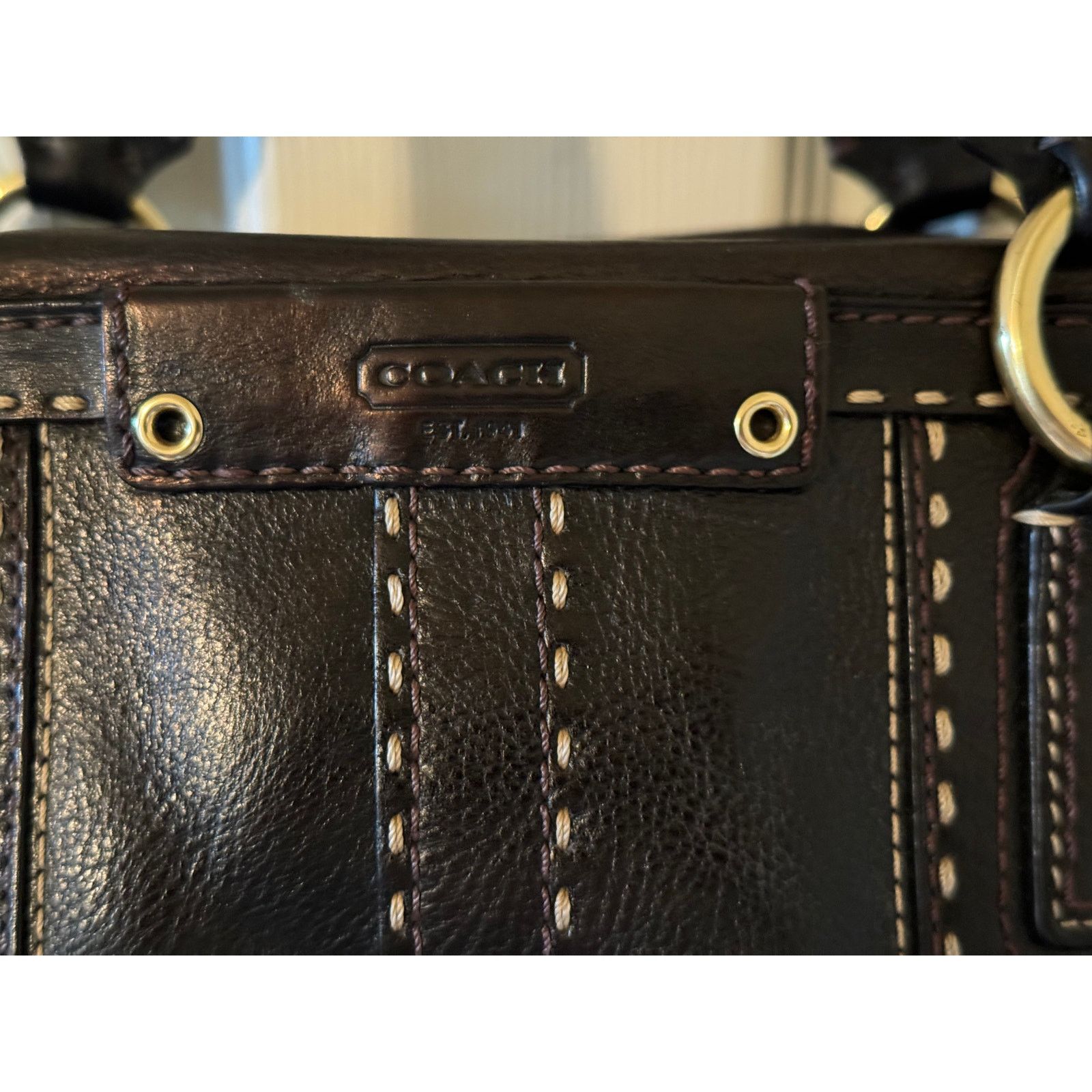 Coach Coach Andrea Limited Edition Black Pebbled Leather Satchel Size ONE SIZE - 2 Thumbnail