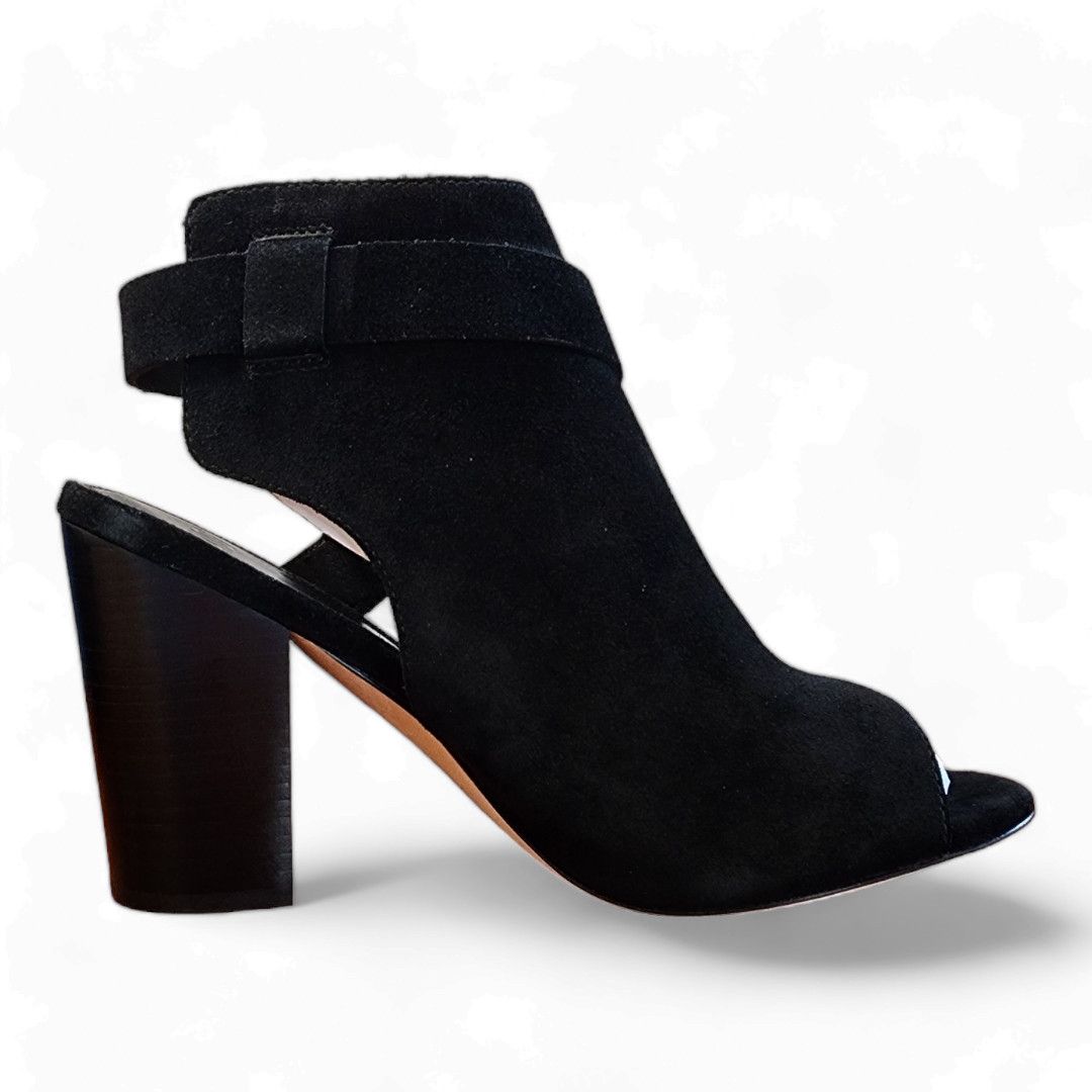 Paige Paige Mimi Black Suede Block Heel Bootie Women's Size 10.5 Size US 10.5 / IT 40.5 - 3 Thumbnail