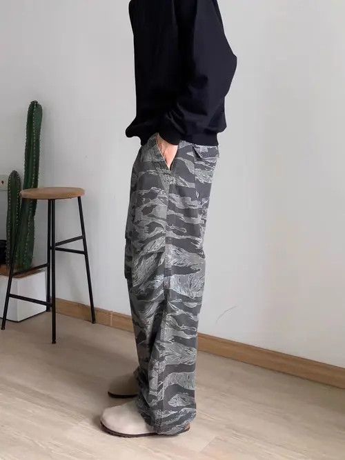 Japanese Brand Vintage Washed Loose Fit Outdoor Workwear Camo Pants Size US 30 / EU 46 - 8 Thumbnail