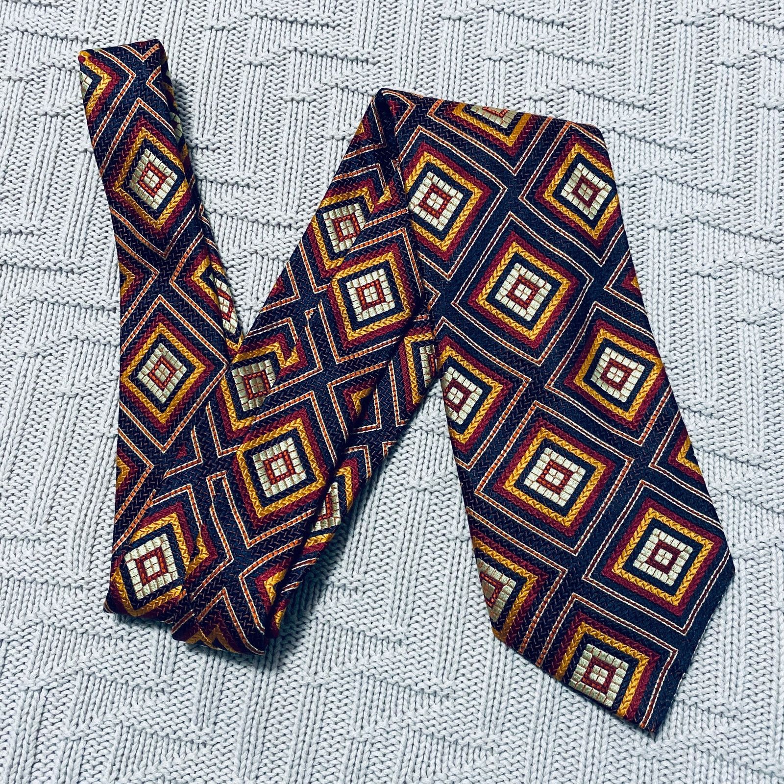 Altea Altea multi color geometric silk tie Size ONE SIZE - 1 Thumbnail