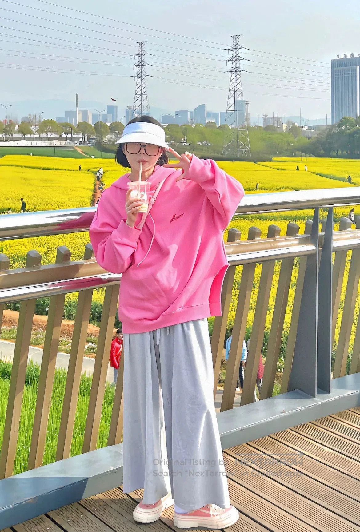 WE11DONE Welldone Pink Hoodie. Size S / US 4 / IT 40 - 8 Thumbnail