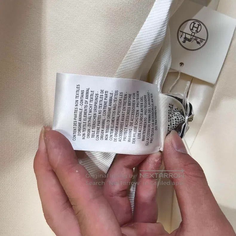 Hermes Hermes Off-white wool coat, 100% wool Size XXS / US 00 / IT 34 - 5 Thumbnail