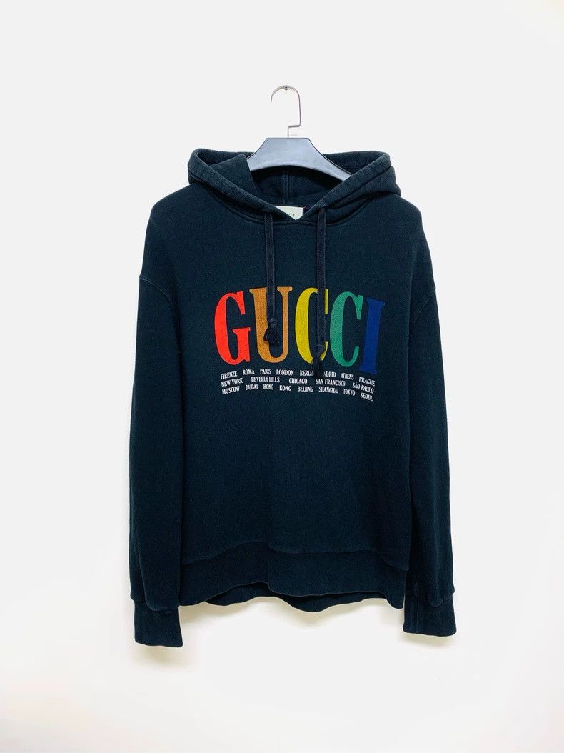 Gucci Gucci Rainbow logo hooded sweatshirt 2501-Nextarrow Size US L / EU 52-54 / 3 - 1 Thumbnail
