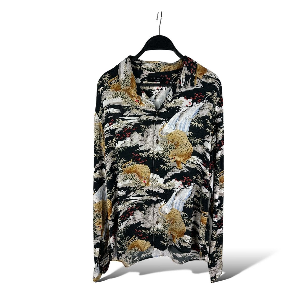 Allsaints Allsaints Sumatra Long Sleeve Shirt Tiger Print Hawaiian Size US S / EU 44-46 / 1 - 1 Thumbnail