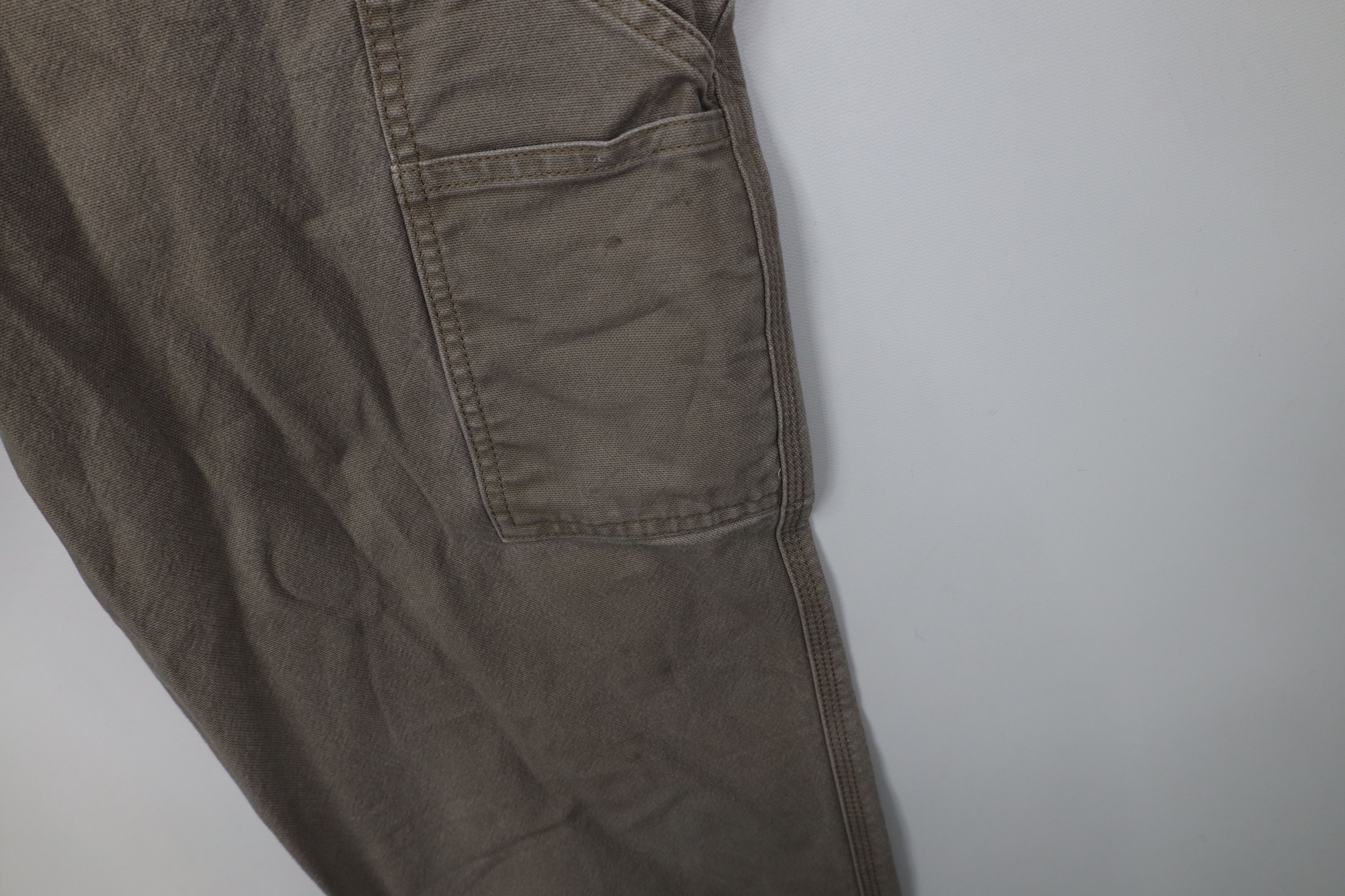 Carhartt Vintage Y2K Carhartt Wide Leg Dungaree Canvas Pants Beige Size US 33 - 14 Thumbnail