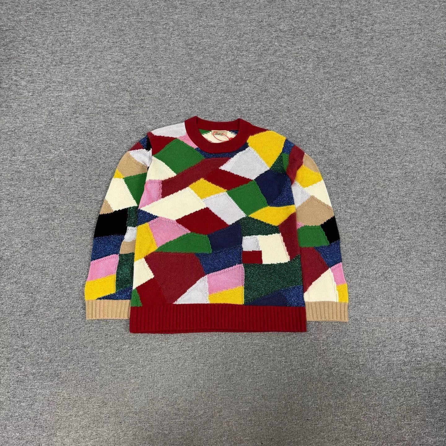 Burberry Burberry geometric color block knit sweater XS 99 new Size US XS / EU 42 / 0 - 1 Thumbnail