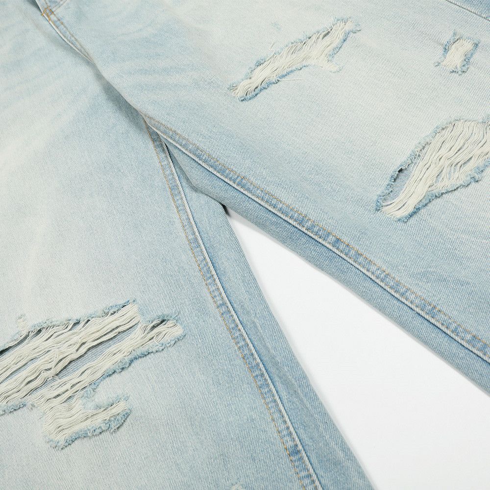 Japanese Brand × Jean Washed men's trendy punk gradient loose ripped jeans Size US 32 / EU 48 - 5 Thumbnail