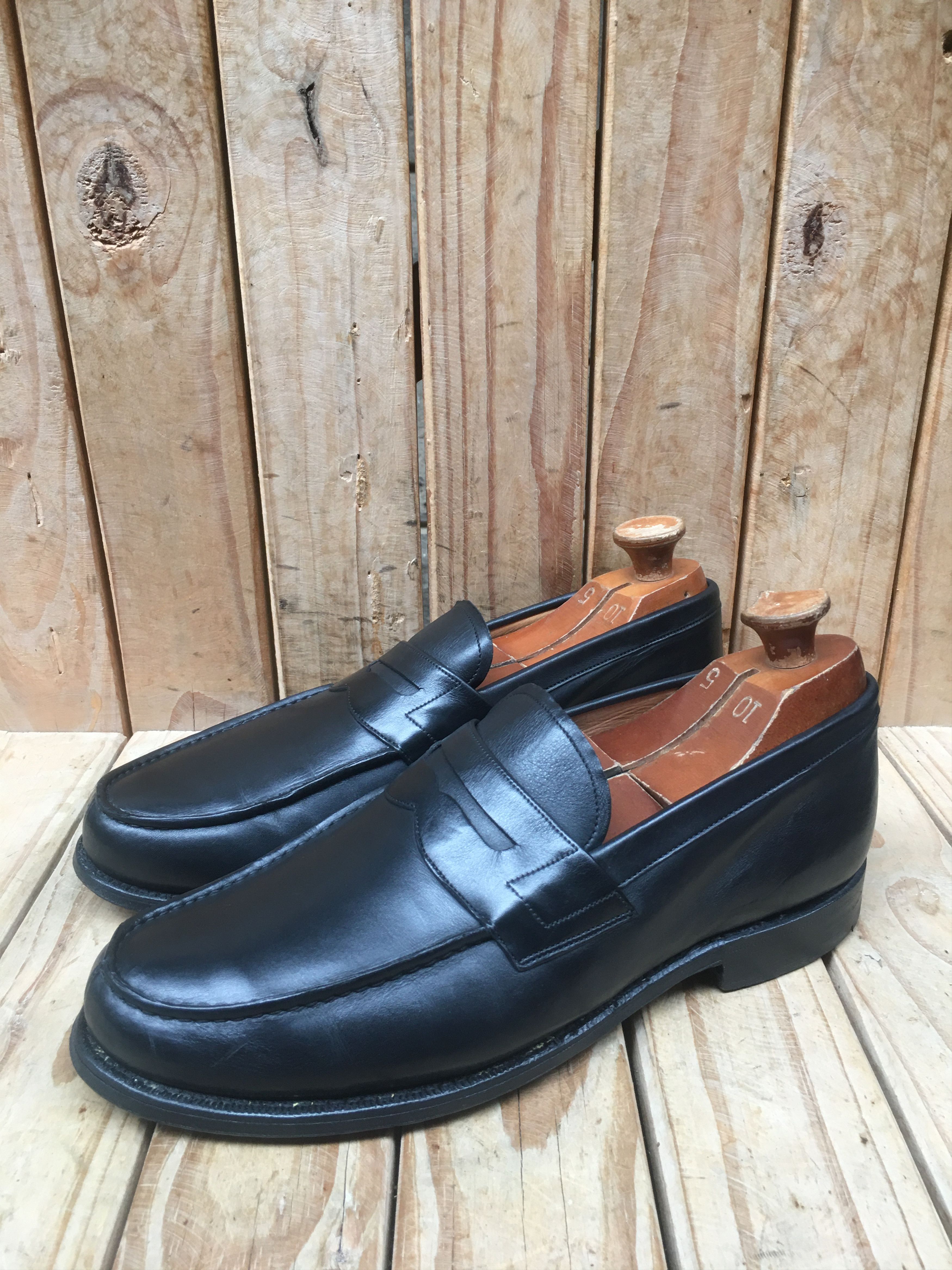 image of Churchs Church’S ‘Ashley’ Black Men's Leather Penny Loafers Us 9 F