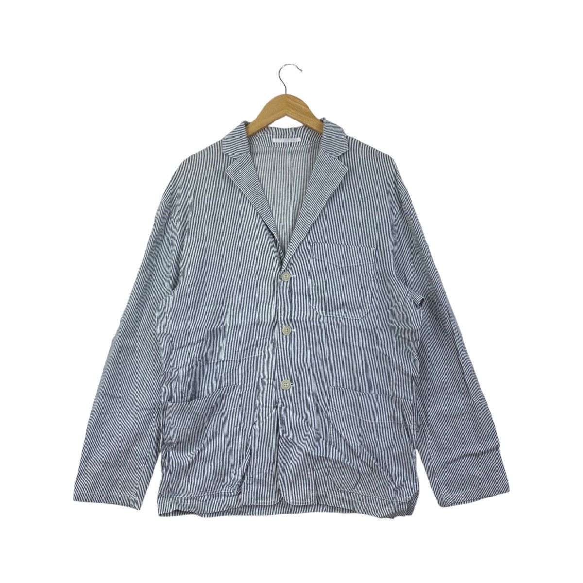 Uniqlo UNIQLO Hickory Stripes Multi Pockets Button Up Casual Shirt Size US XL / EU 56 / 4 - 1 Thumbnail
