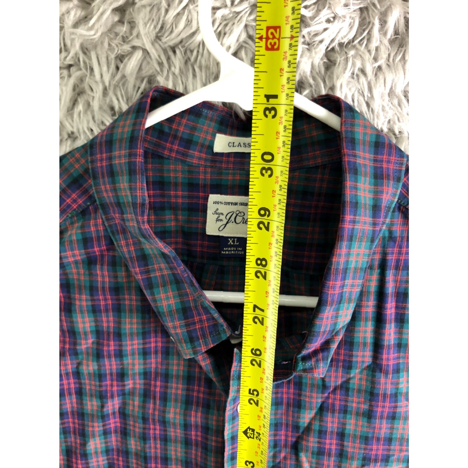 J.Crew J.Crew Shirt XL Mens Blue Plaid Long Sleeve Button-Down Collar Shirt Size US XL / EU 56 / 4 - 5 Thumbnail