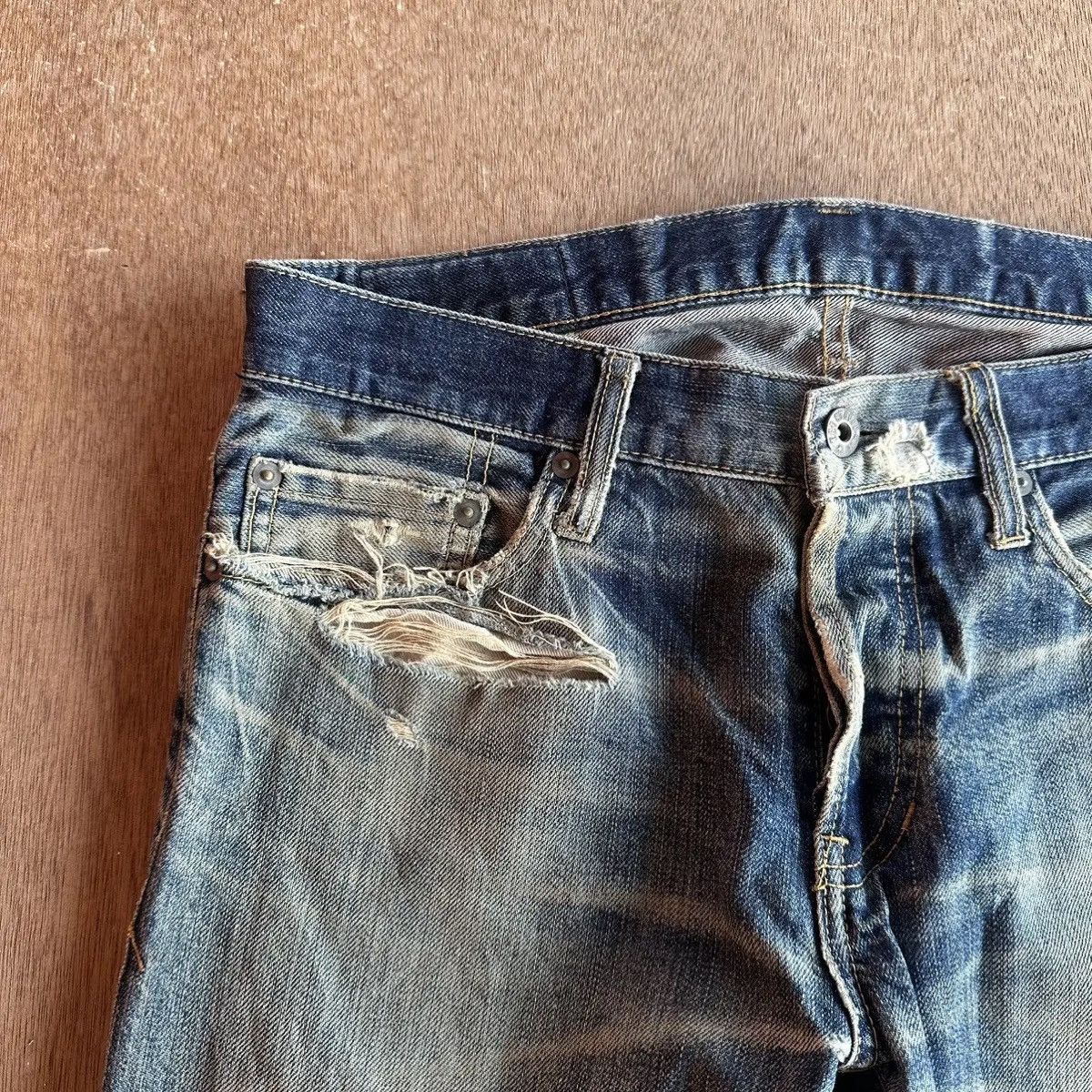 Japanese Brand W31 L32 🔥 DISTRESSED DENIM VINTAGE STOOGE&CO. JEANS PANTS Size US 31 - 5 Thumbnail