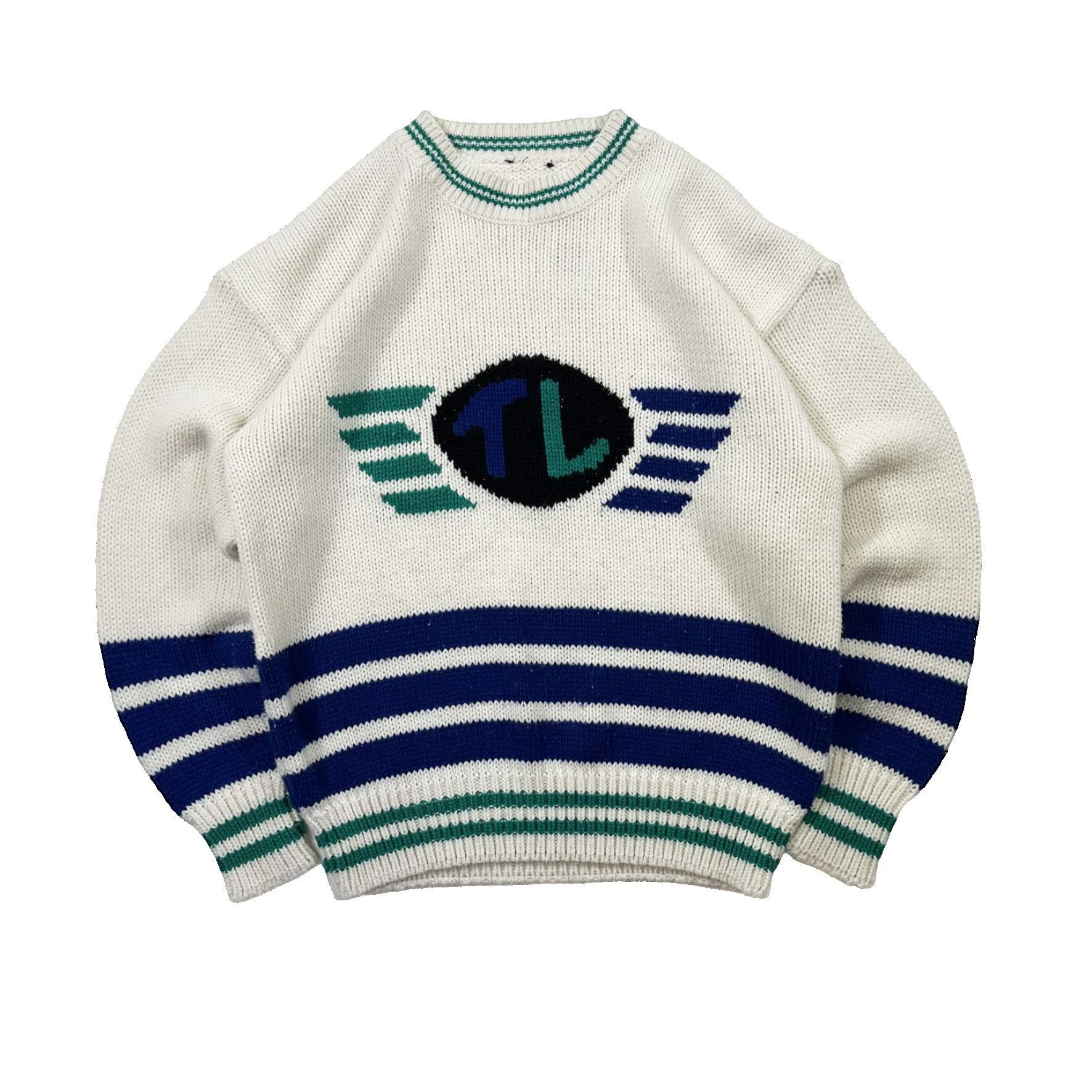 Vintage Vintage 90s TL One of a Kind Knit Sweater Size US L / EU 52-54 / 3 - 1 Thumbnail