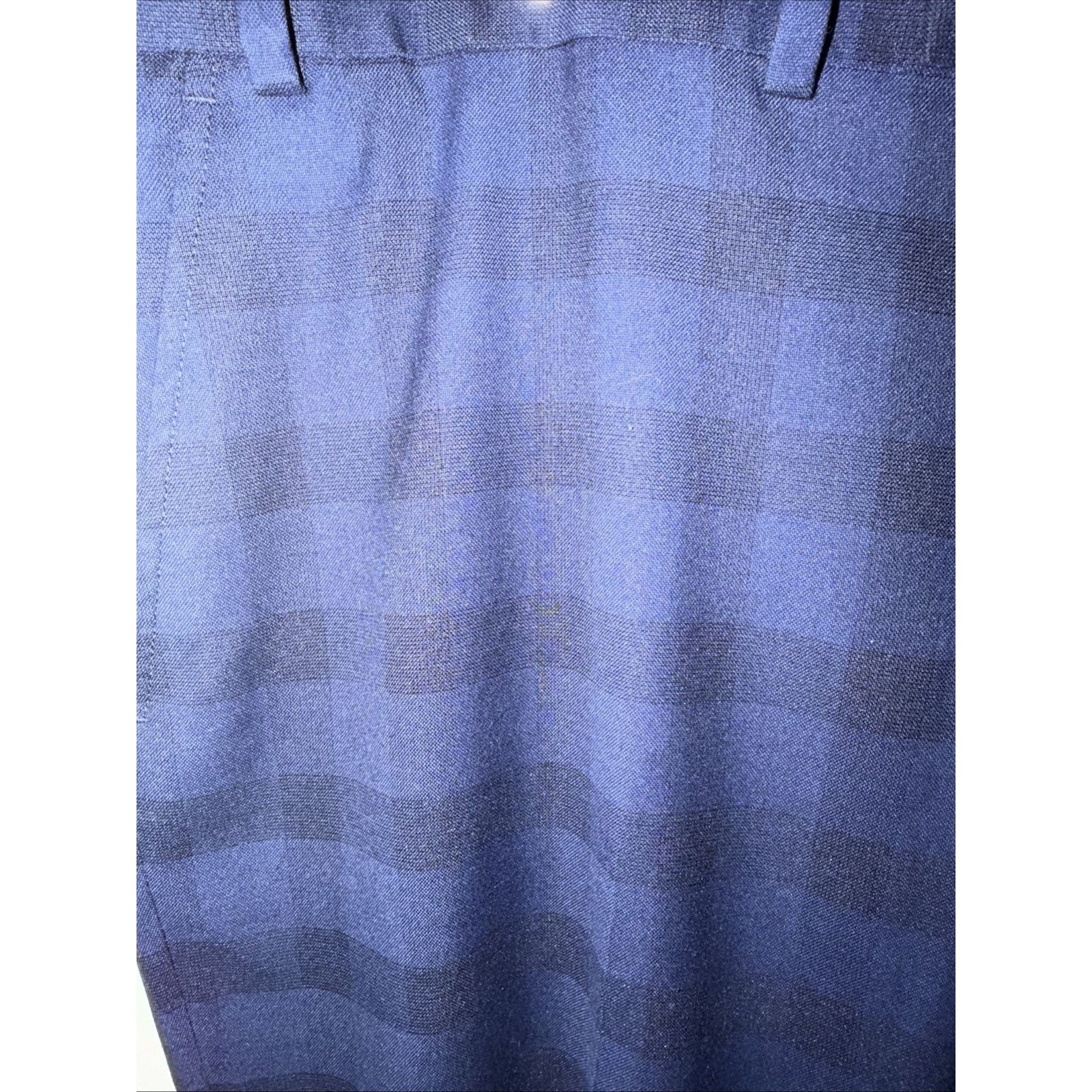 Jos. A. Bank Men's Premium Dress Pants 39x32 Blue Black Plaid Classic Fit Size US 39 - 6 Thumbnail