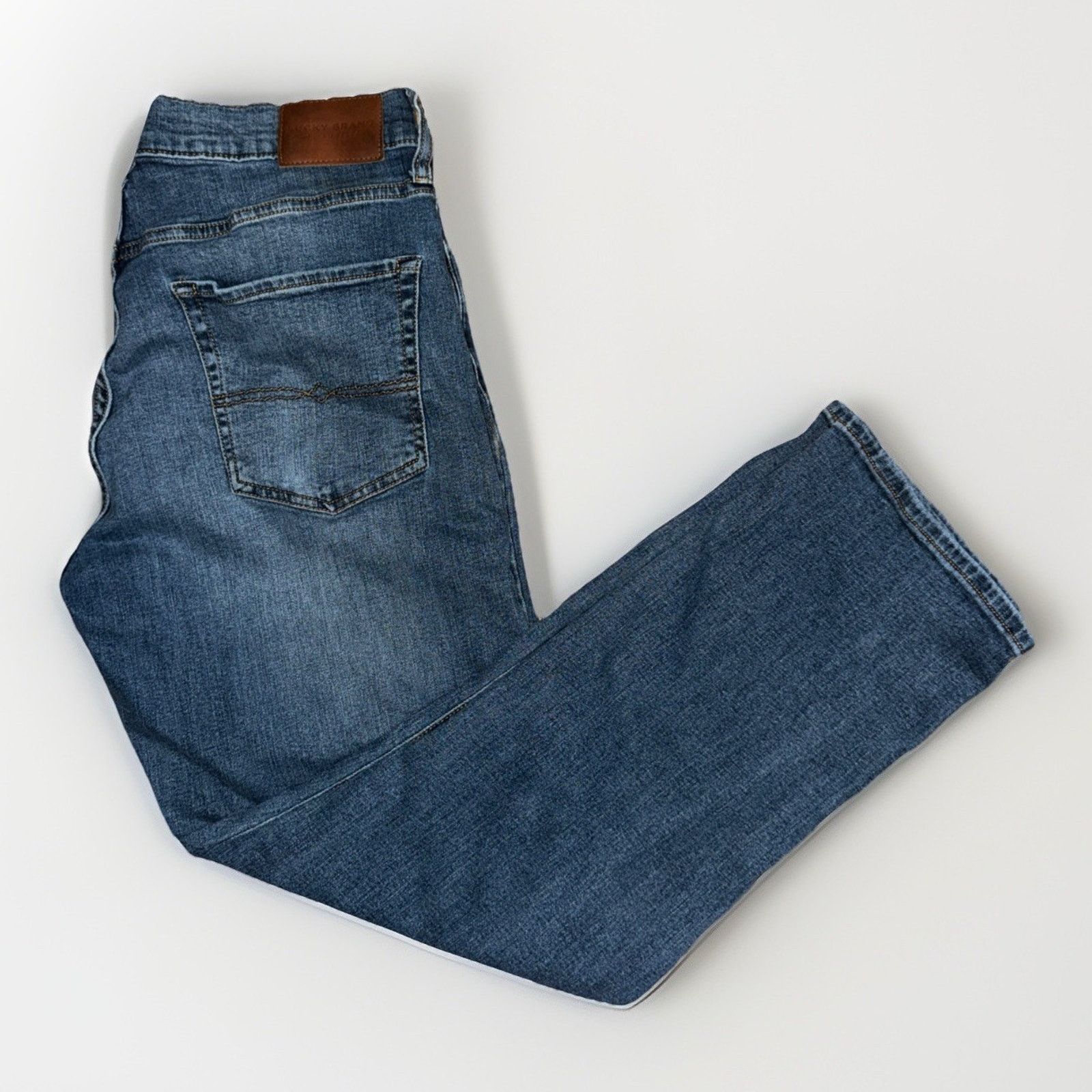 Lucky Brand × Vintage Lucky Brand 221 Straight Leg Jeans Blue Denim Mid Rise Size US 34 / EU 50 - 1 Thumbnail