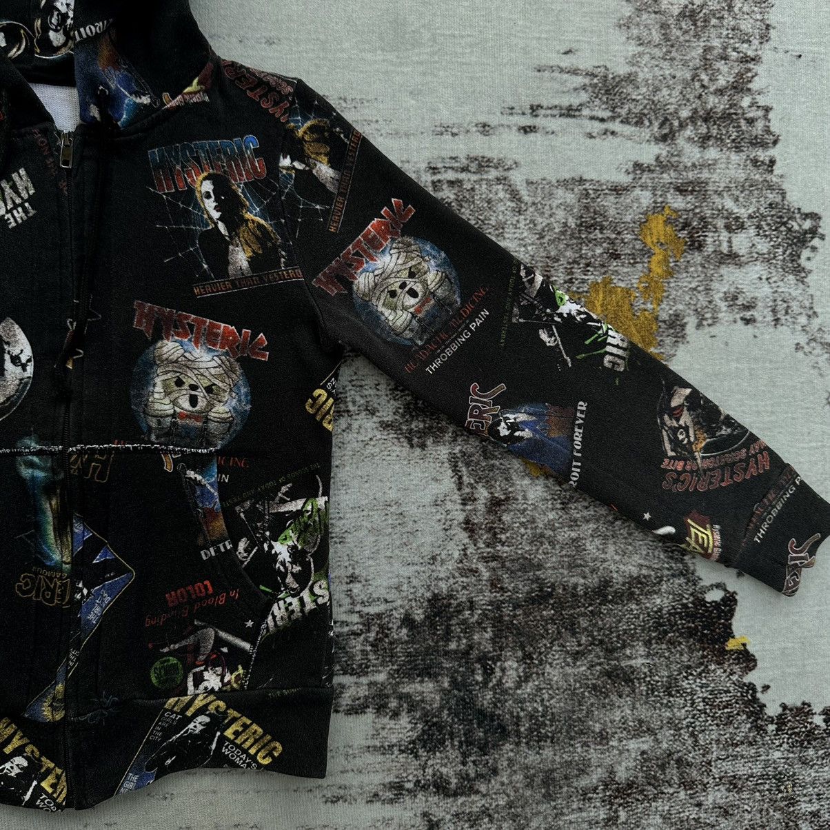 Hysteric Glamour HYSTERIC GLAMOUR ALL OVER GRAPHIC FULL PRINT ZIP HOODIE RARE Size US XS / EU 42 / 0 - 5 Thumbnail